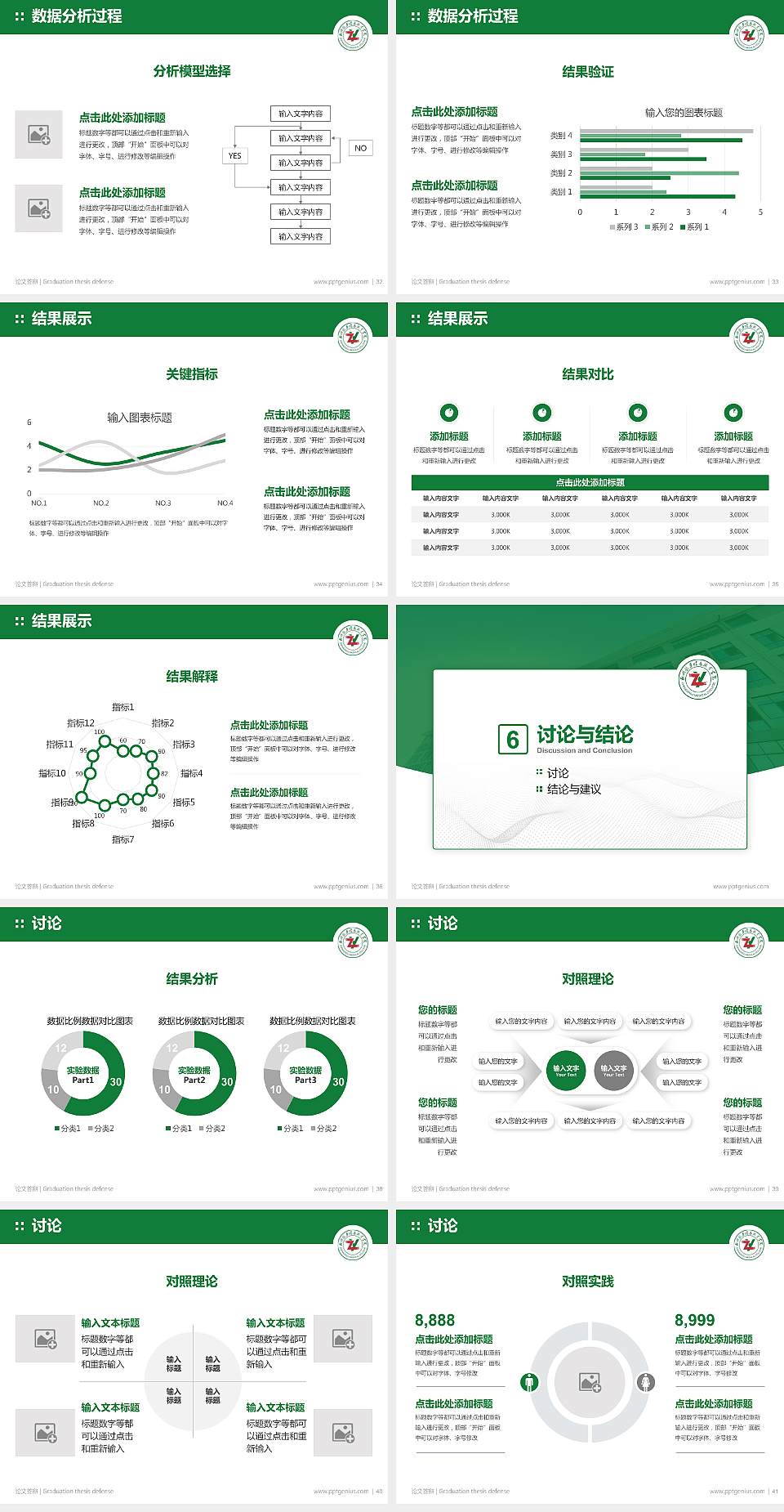 郑州医药健康职业学院论文答辩标准PPT模板4:3格式幻灯片预览图5