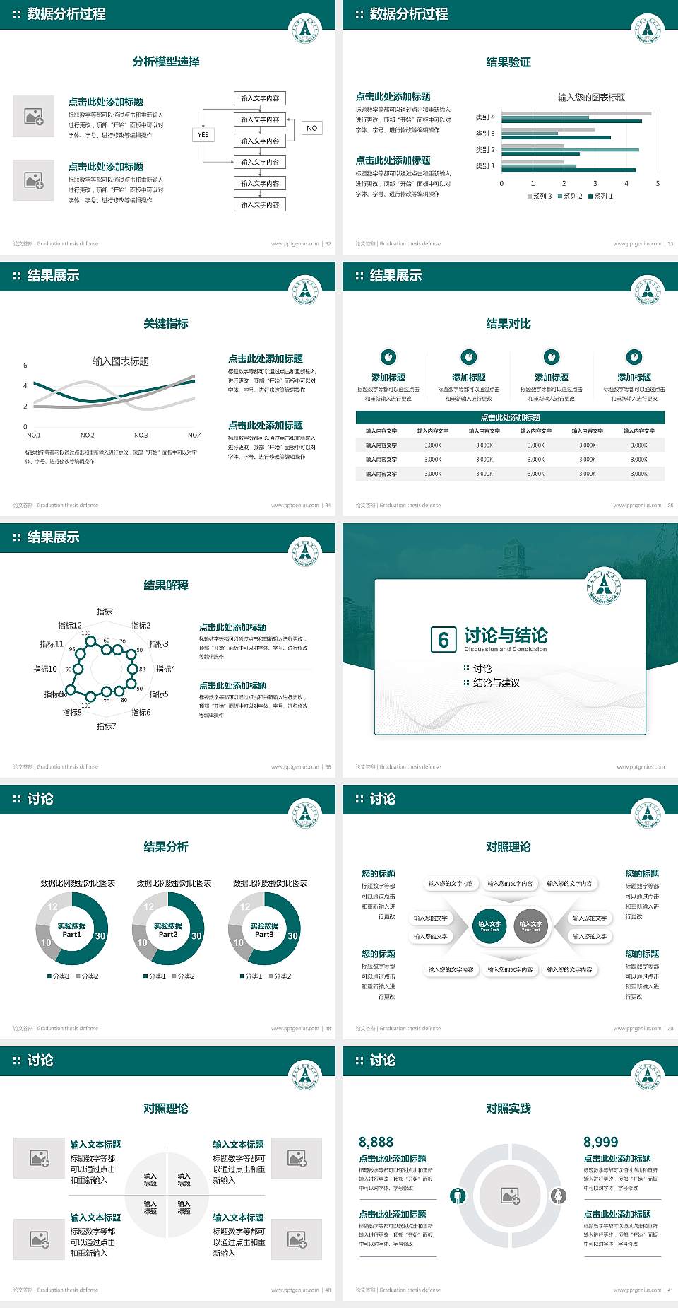 中南财经政法大学论文答辩标准PPT模板4:3格式幻灯片预览图5