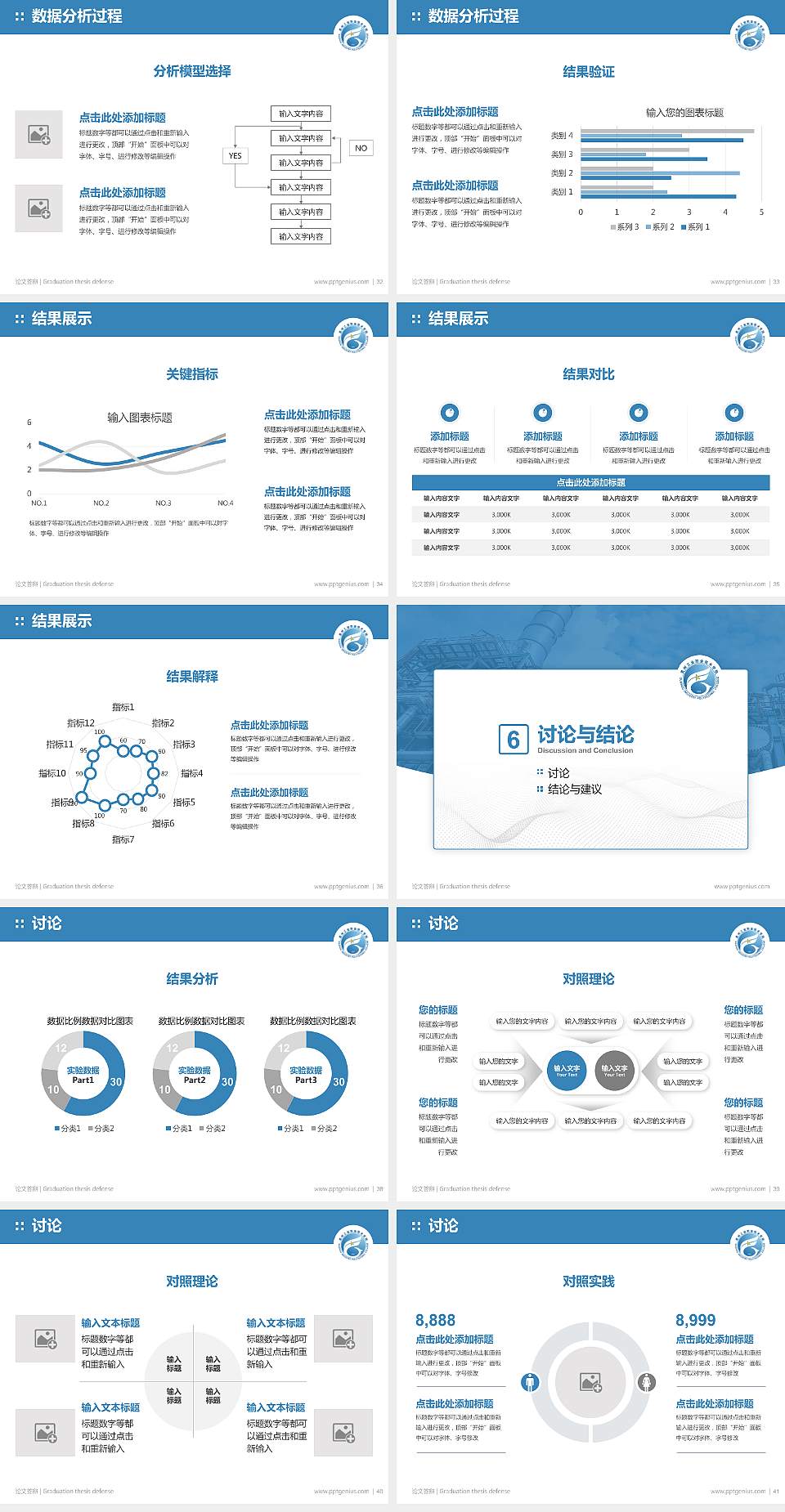 贵州工业职业技术学院论文答辩标准PPT模板4:3格式幻灯片预览图5