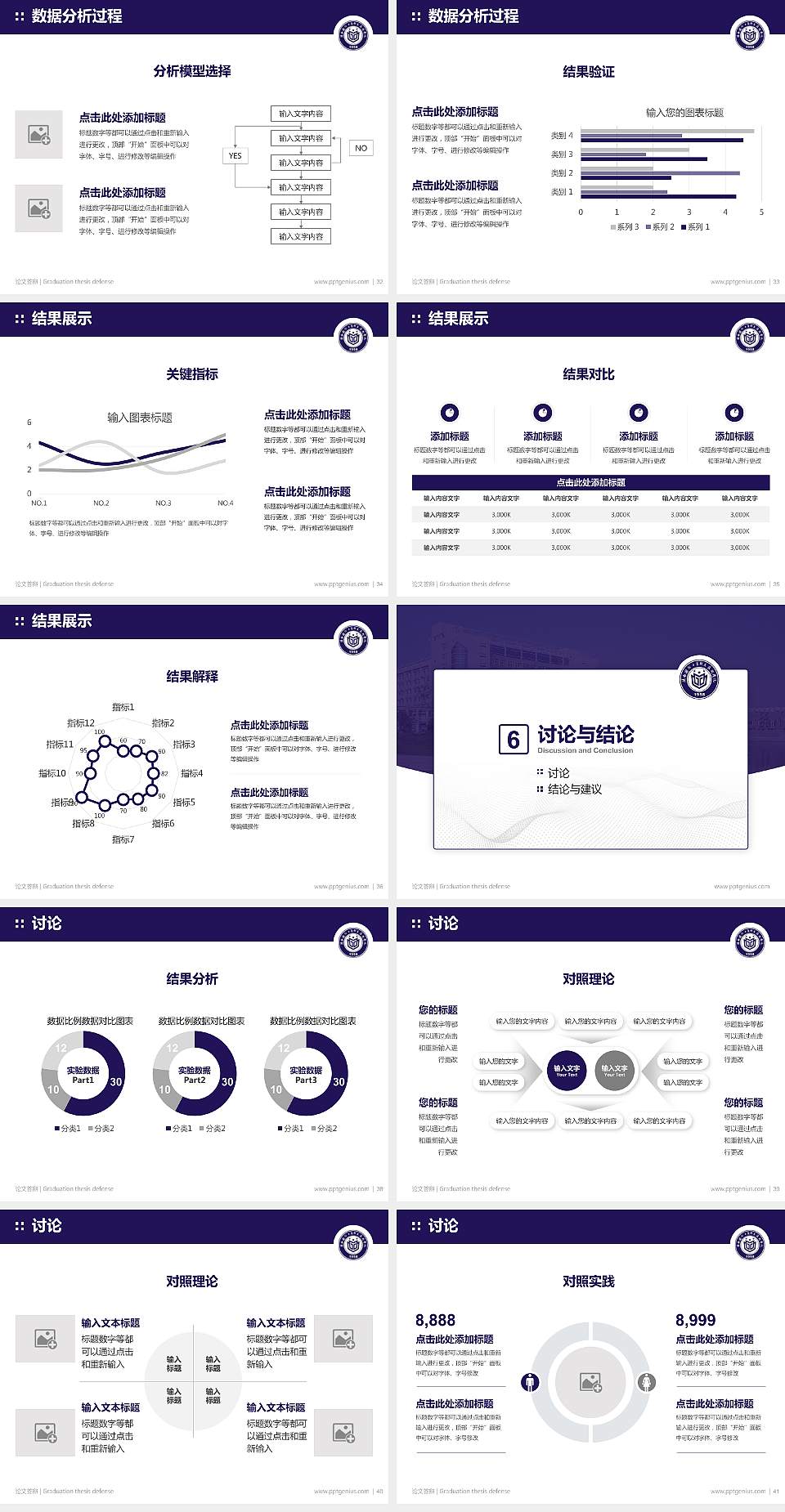 陕西国防工业职业技术学院论文答辩标准PPT模板4:3格式幻灯片预览图5