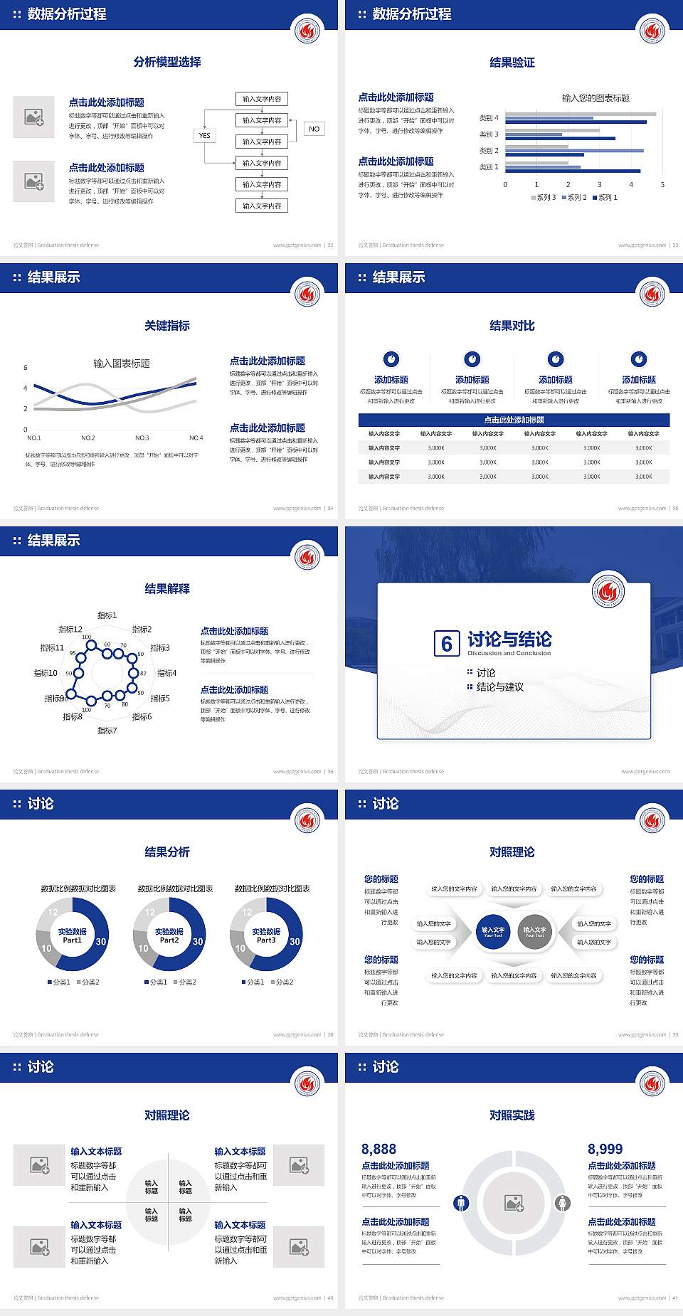 辽宁现代服务职业技术学院论文答辩标准PPT模板4:3格式幻灯片预览图5