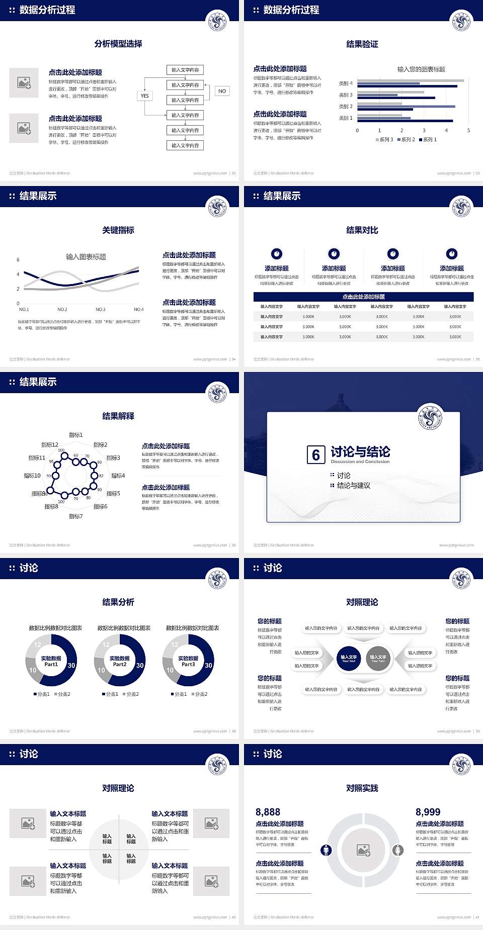 大连艺术学院论文答辩标准PPT模板4:3格式幻灯片预览图5