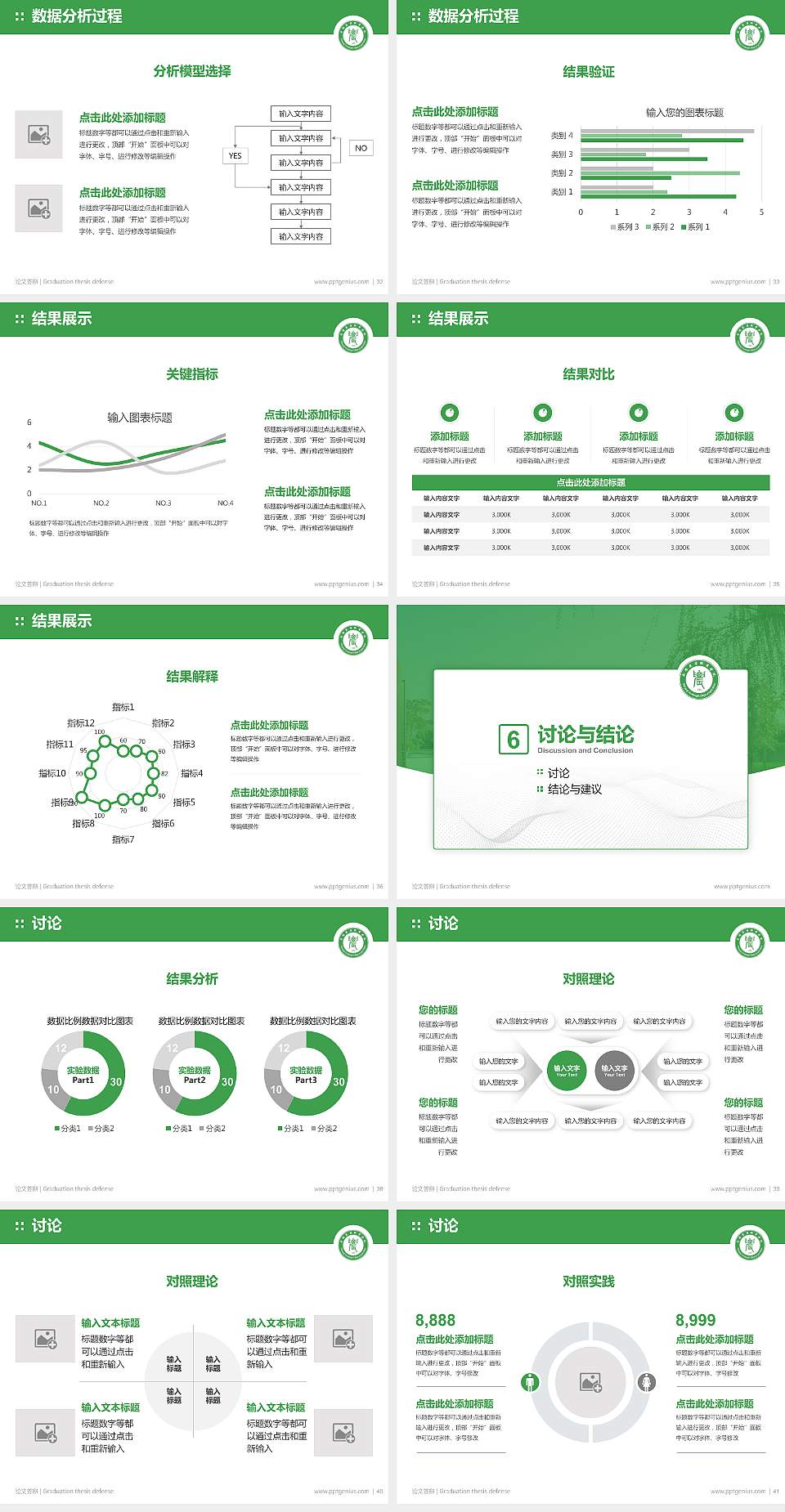 南阳农业职业学院论文答辩标准PPT模板4:3格式幻灯片预览图5