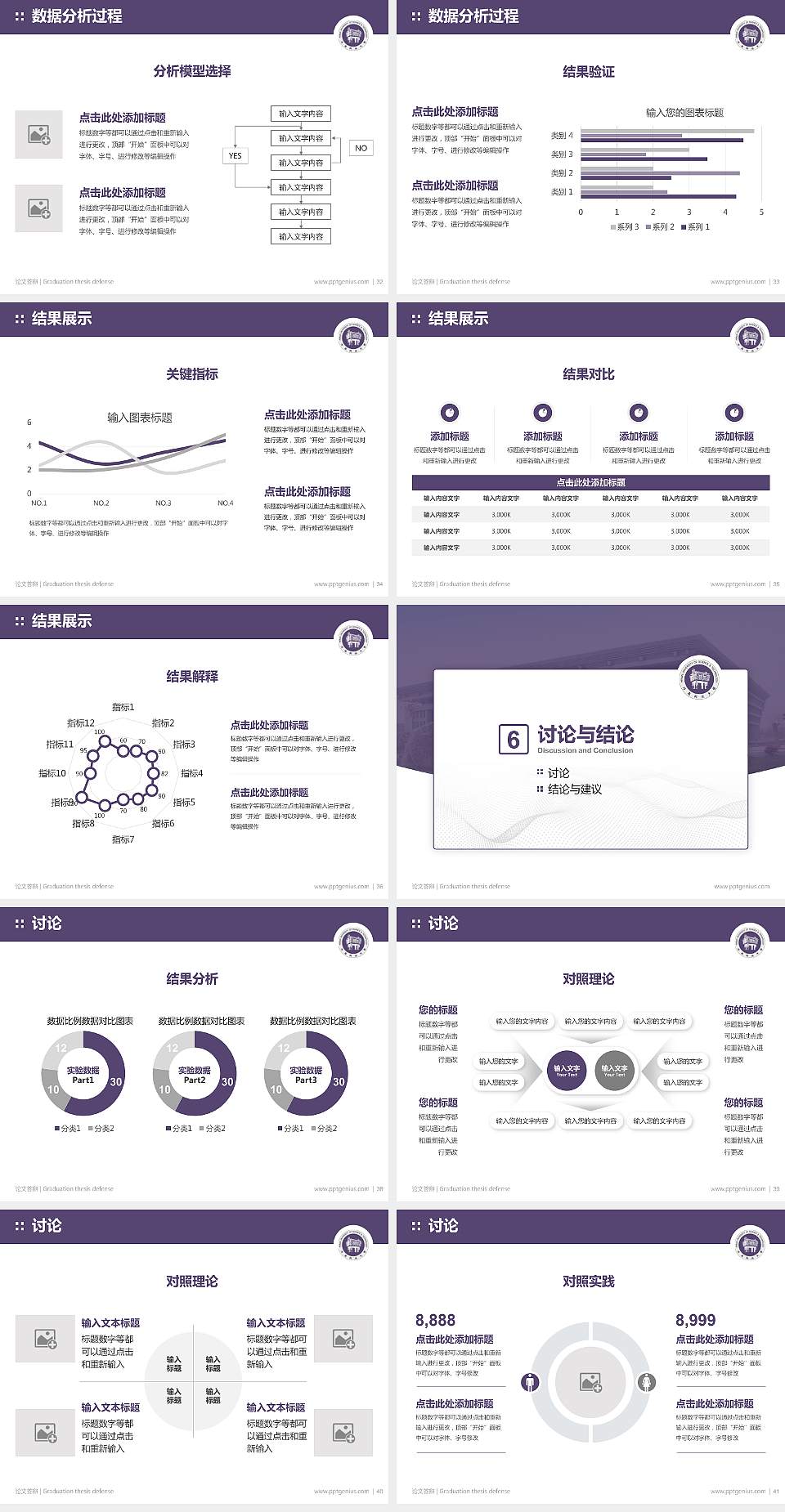 河南科技大学论文答辩标准PPT模板4:3格式幻灯片预览图5