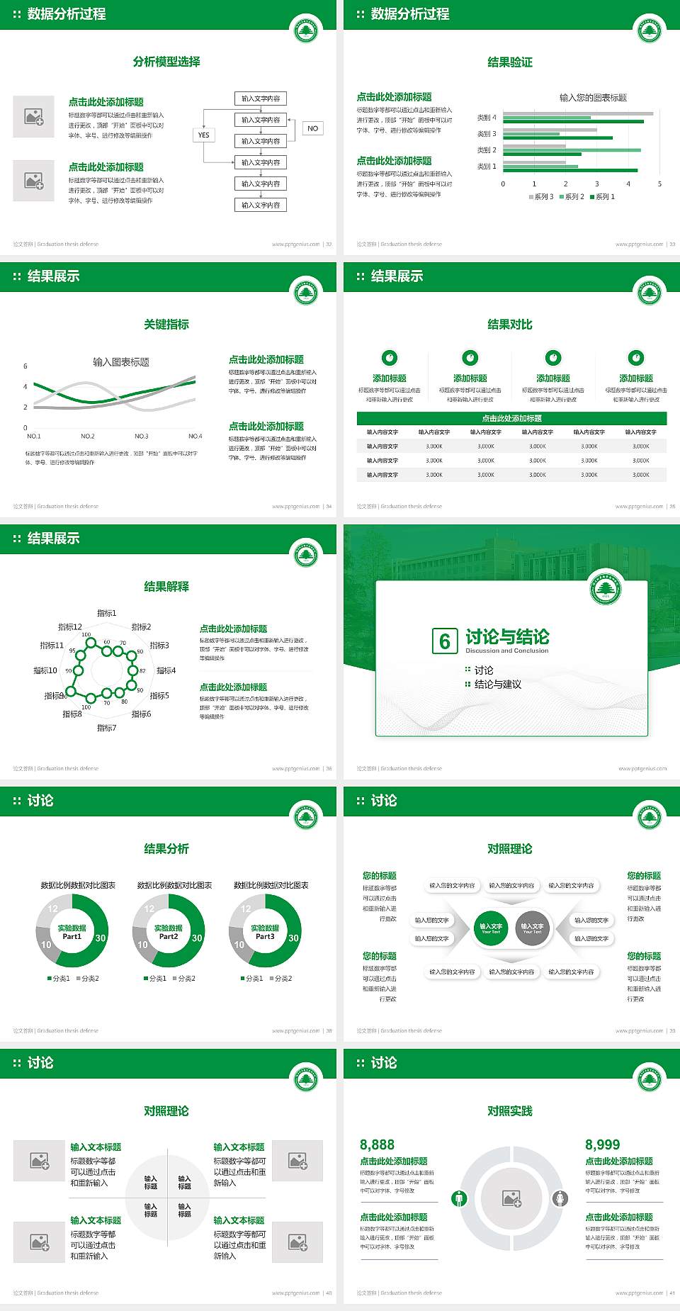 福建林业职业技术学院论文答辩标准PPT模板4:3格式幻灯片预览图5
