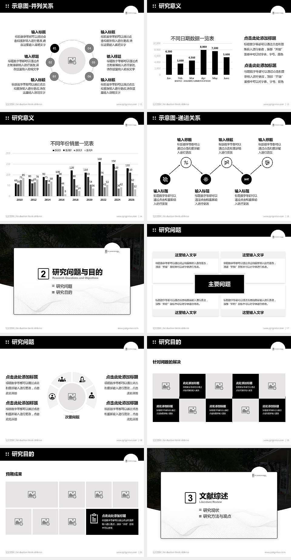 香港大学圣约翰学院论文答辩标准PPT模板4:3格式幻灯片预览图3