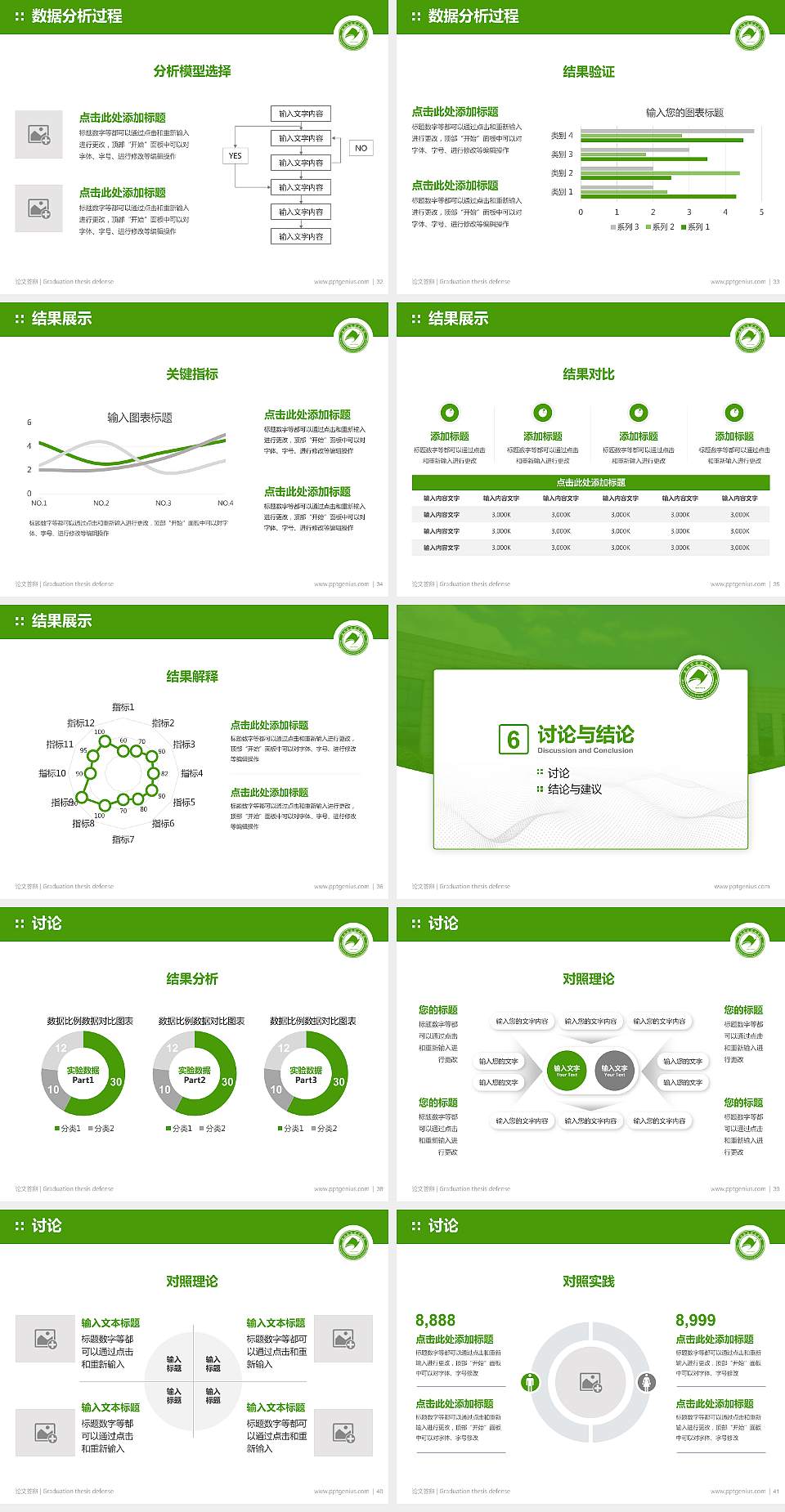 漳州职业技术学院论文答辩标准PPT模板4:3格式幻灯片预览图5