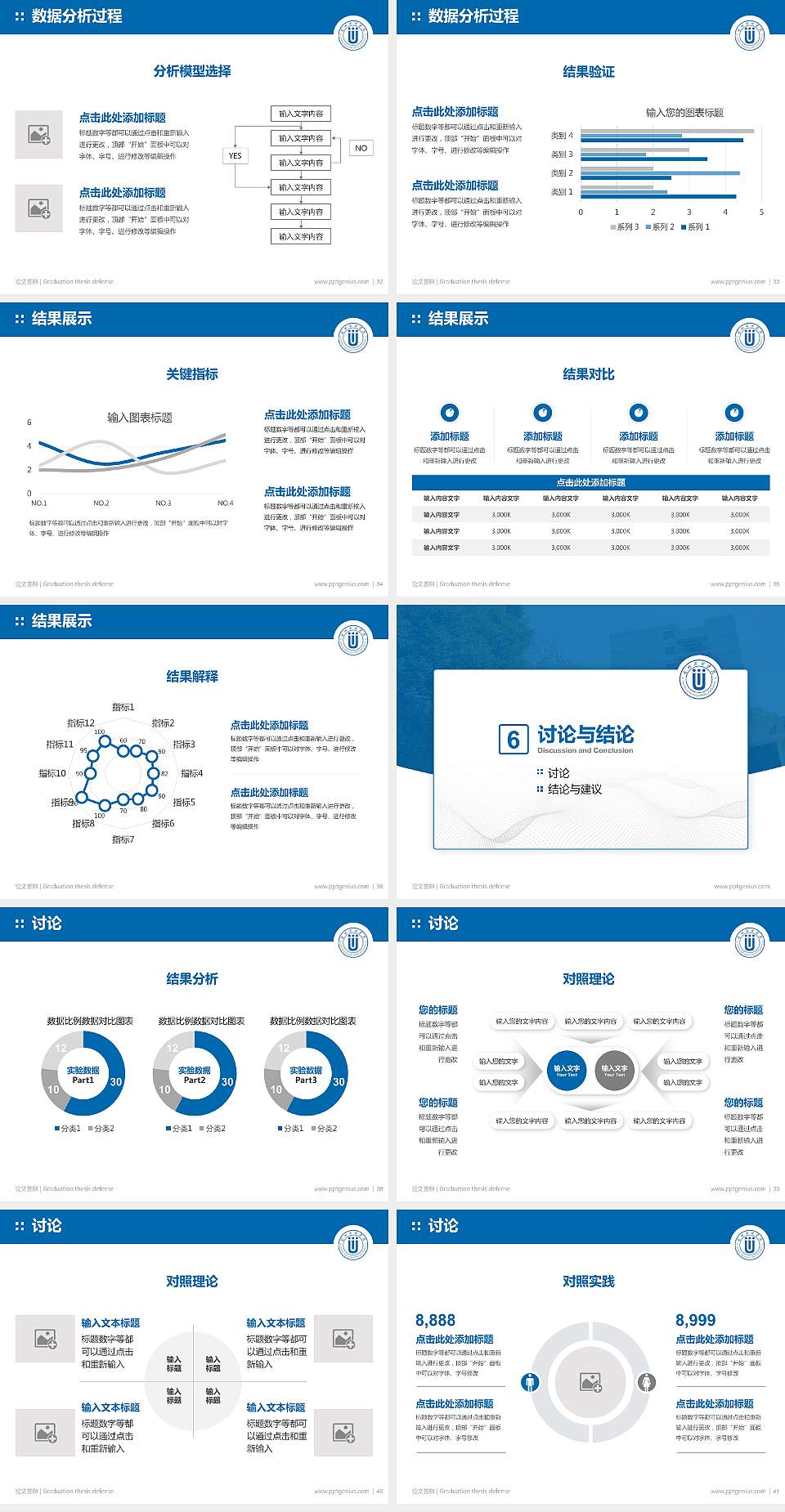 兰州文理学院论文答辩标准PPT模板4:3格式幻灯片预览图5