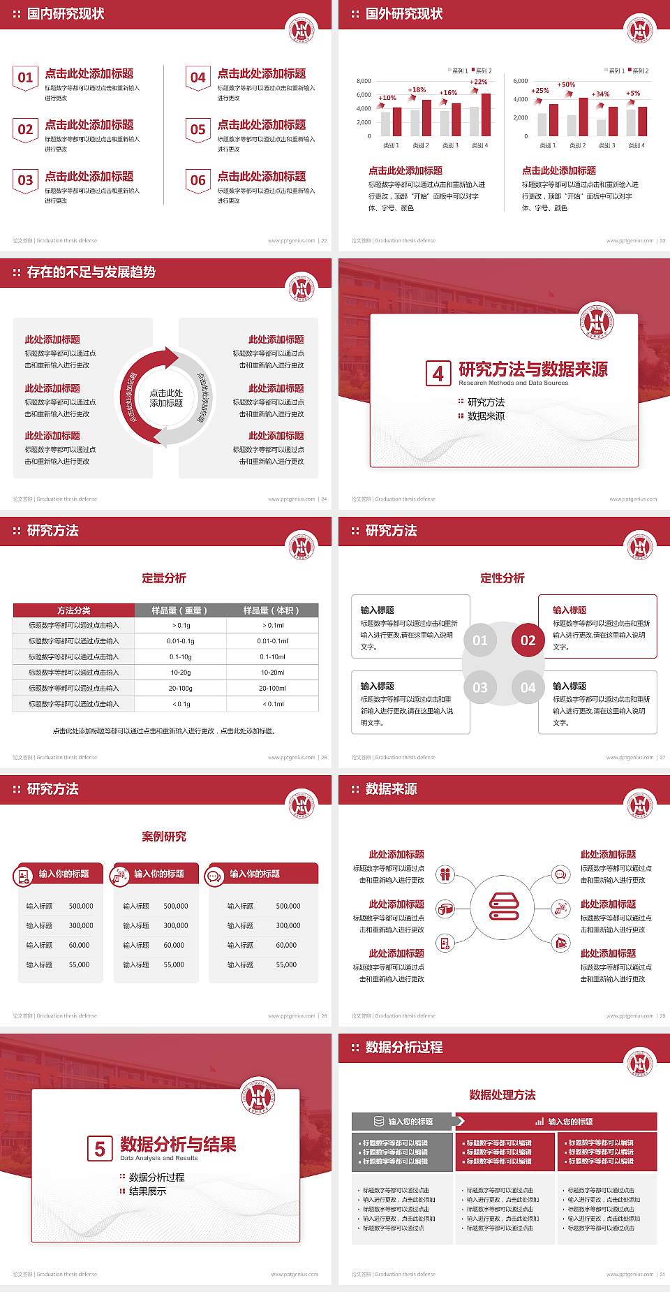 辽宁师范大学论文答辩标准PPT模板4:3格式幻灯片预览图4