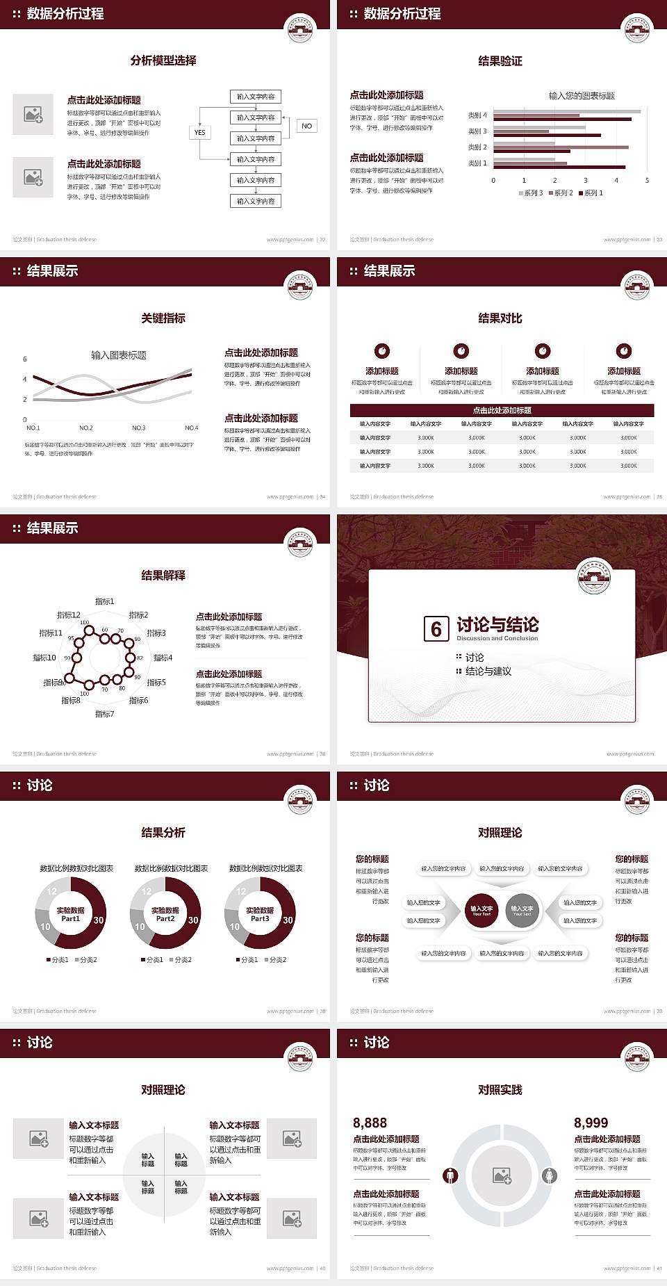 琼台师范高等专科学校论文答辩标准PPT模板4:3格式幻灯片预览图5