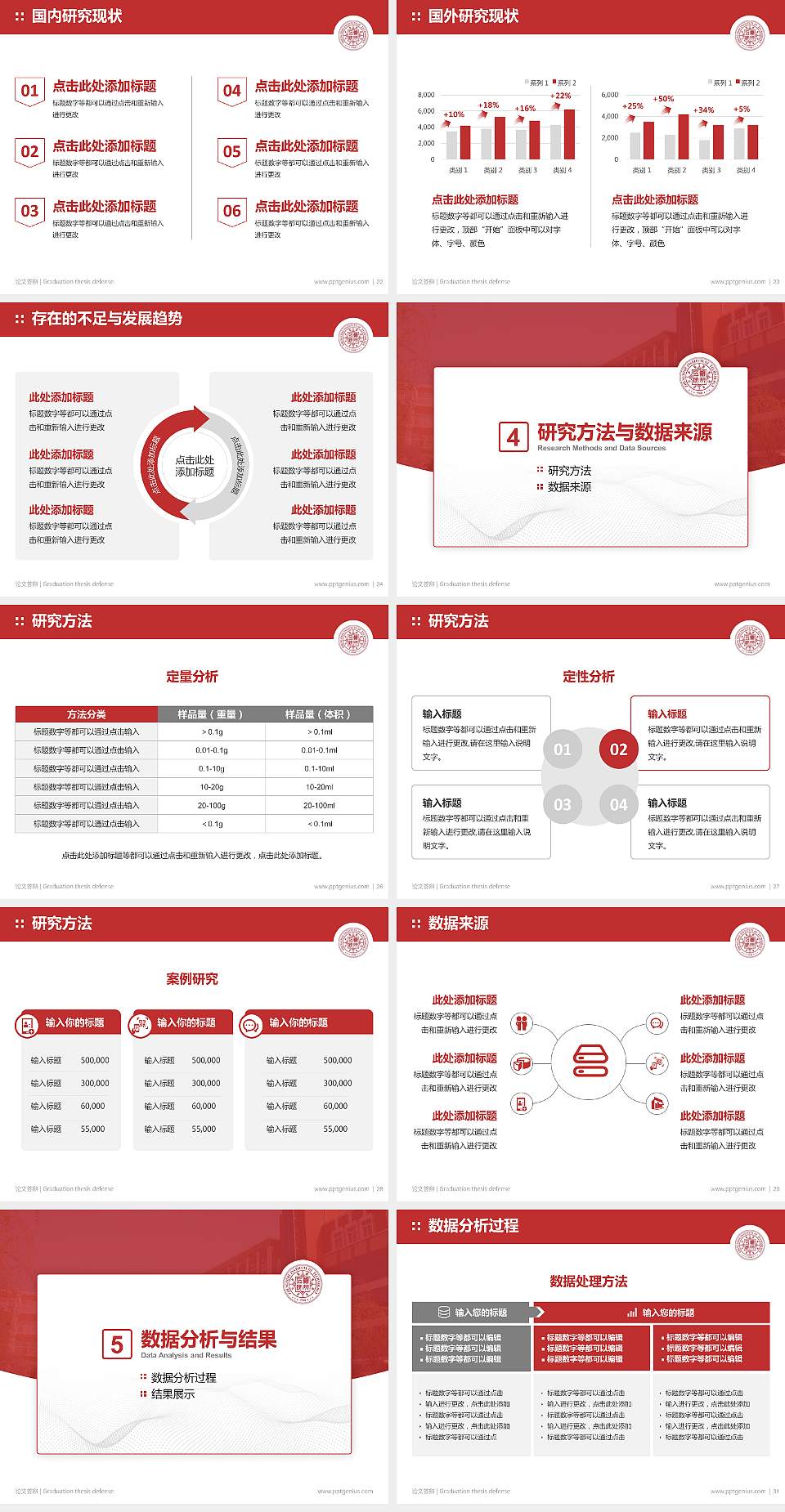 郑州工程技术学院论文答辩标准PPT模板4:3格式幻灯片预览图4
