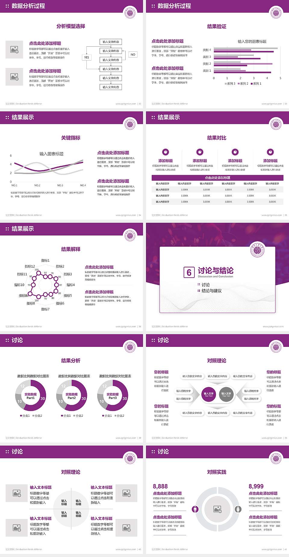 湖南冶金职业技术学院论文答辩标准PPT模板4:3格式幻灯片预览图5