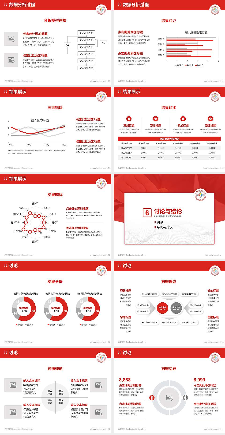 浙江商业职业技术学院论文答辩标准PPT模板4:3格式幻灯片预览图5