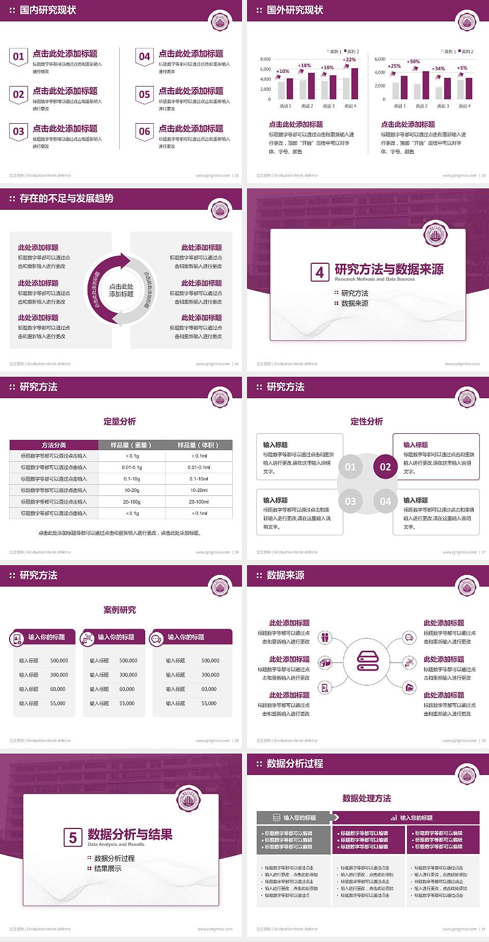 重庆科技学院论文答辩标准PPT模板4:3格式幻灯片预览图4