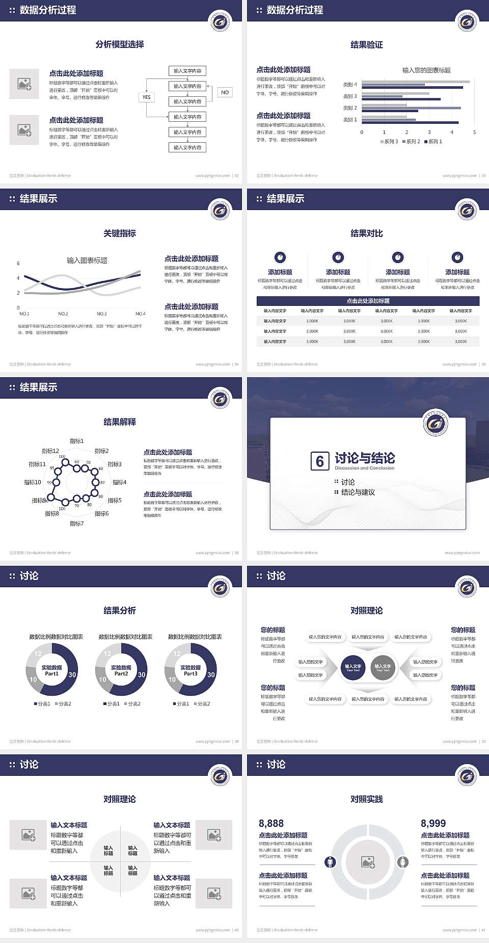 贵州工贸职业学院论文答辩标准PPT模板4:3格式幻灯片预览图5