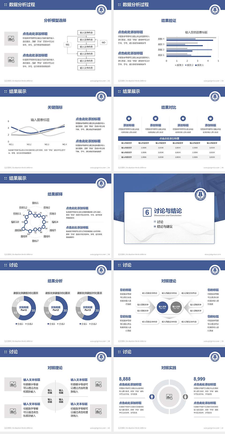 辽宁警察学院论文答辩标准PPT模板4:3格式幻灯片预览图5
