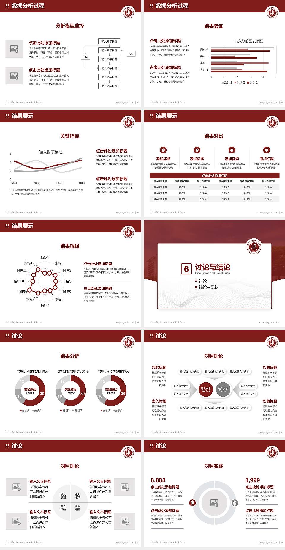 江苏工程职业技术学院论文答辩标准PPT模板4:3格式幻灯片预览图5