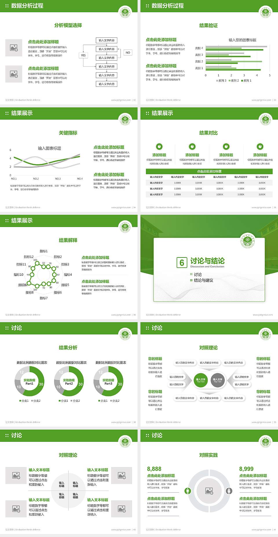 萍乡卫生职业学院论文答辩标准PPT模板4:3格式幻灯片预览图5