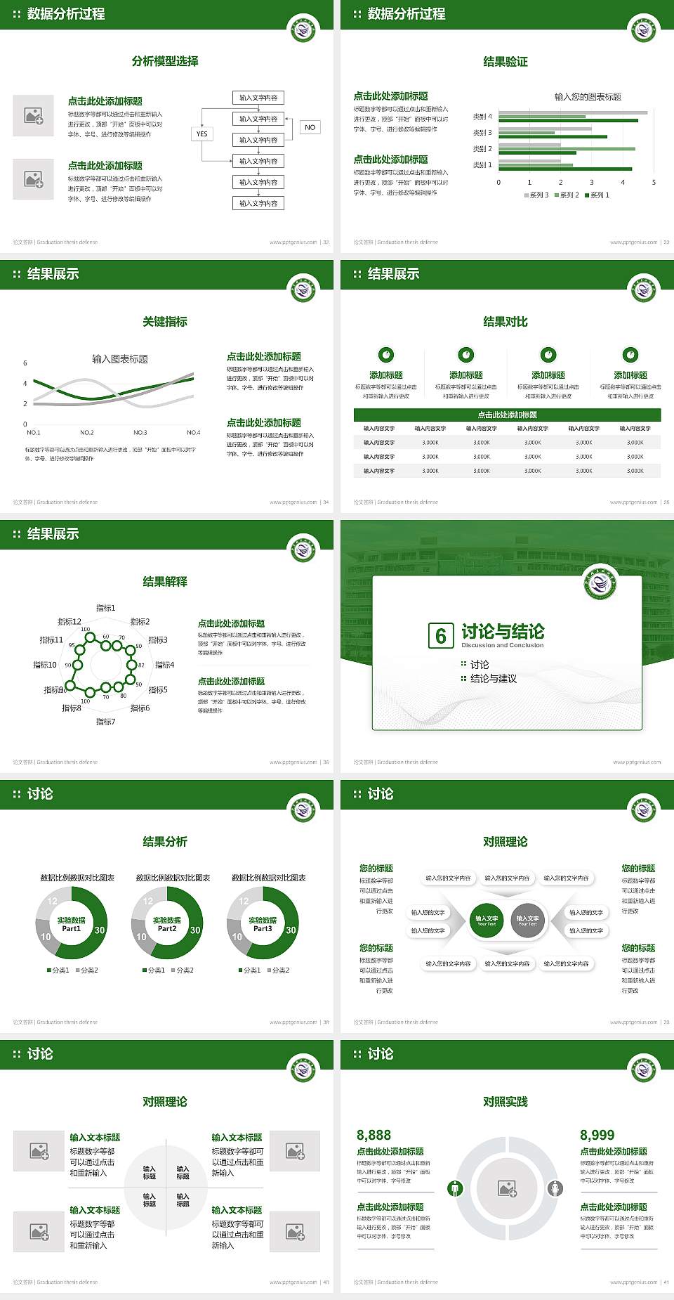 鄂东职业技术学院论文答辩标准PPT模板4:3格式幻灯片预览图5