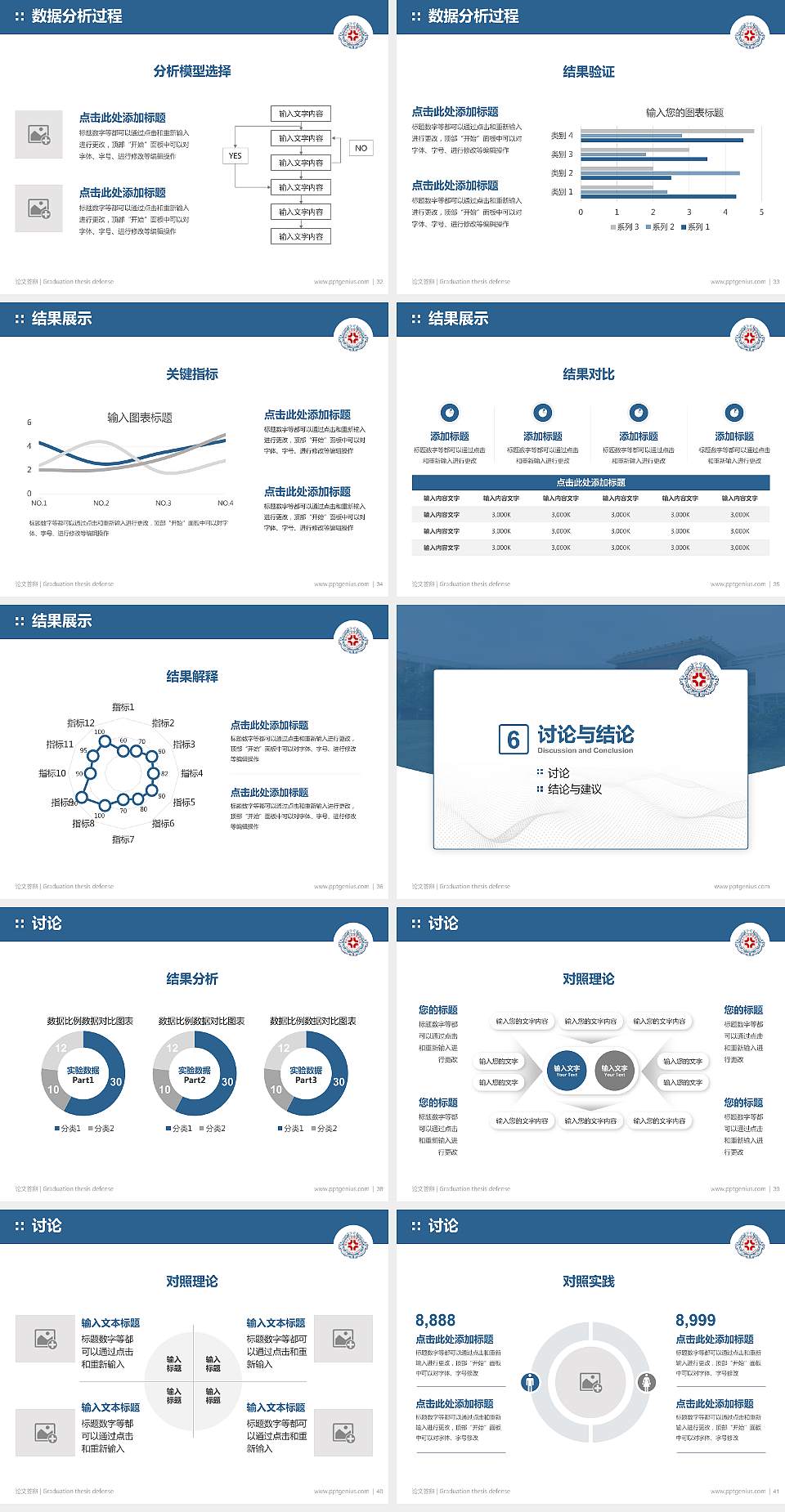 郑州升达经贸管理学院论文答辩标准PPT模板4:3格式幻灯片预览图5
