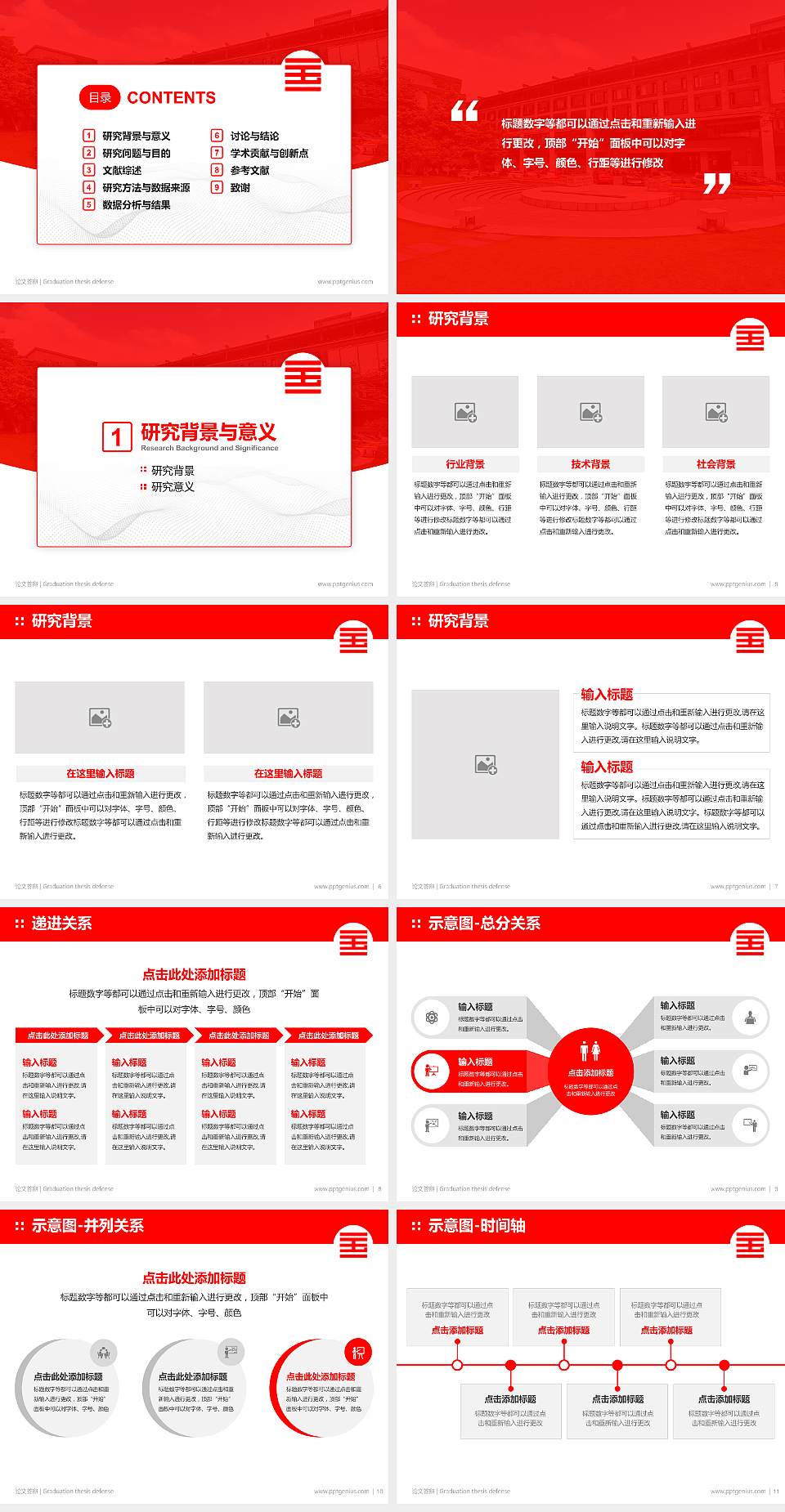 中国美术学院论文答辩标准PPT模板4:3格式幻灯片预览图2