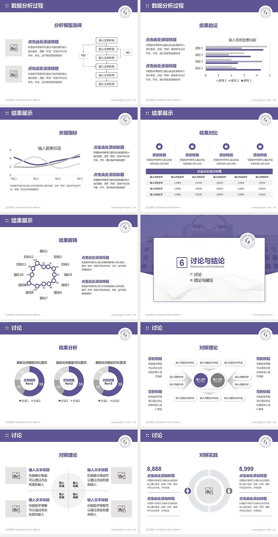 甘肃钢铁职业技术学院论文答辩标准PPT模板4:3格式幻灯片预览图5
