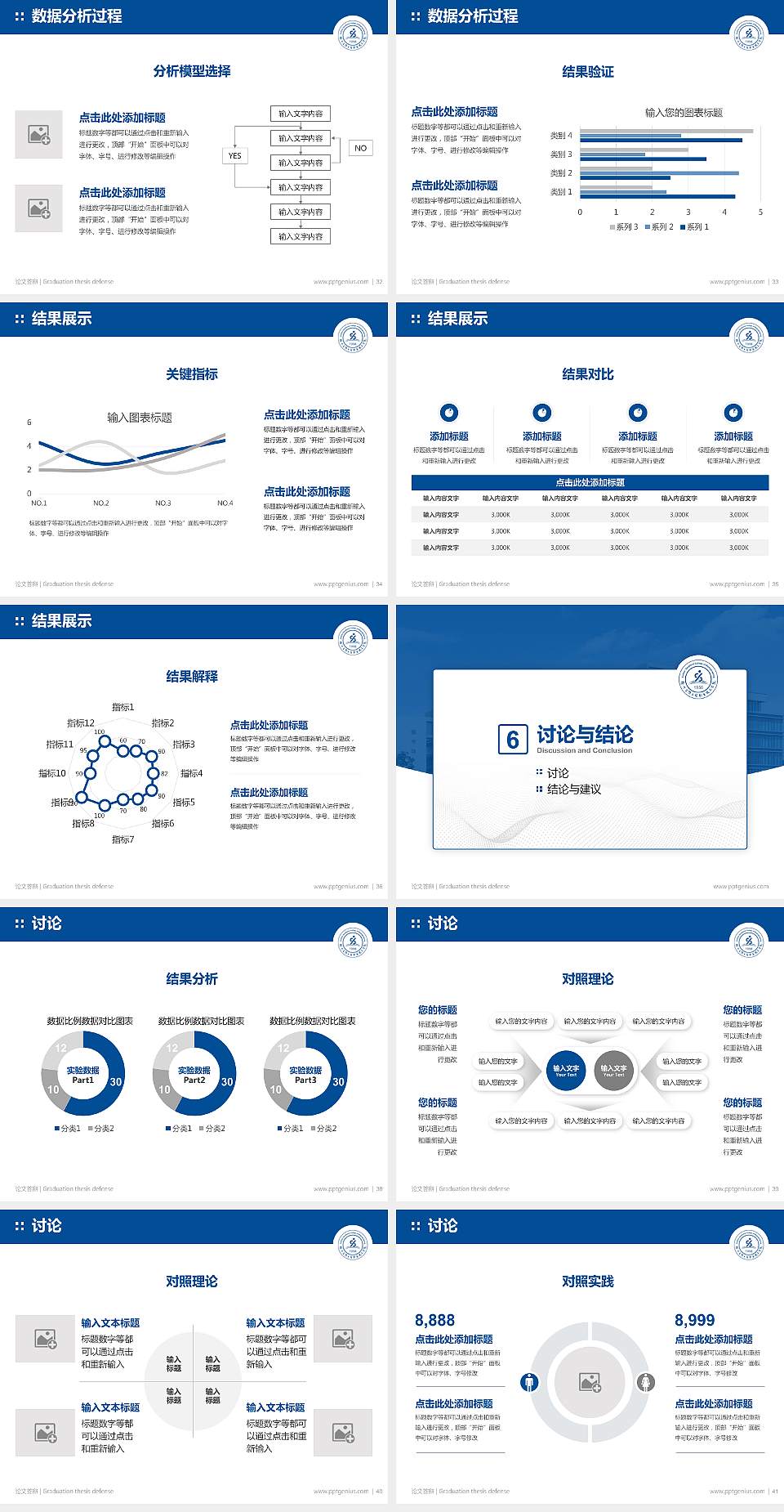 徐州生物工程职业技术学院论文答辩标准PPT模板4:3格式幻灯片预览图5