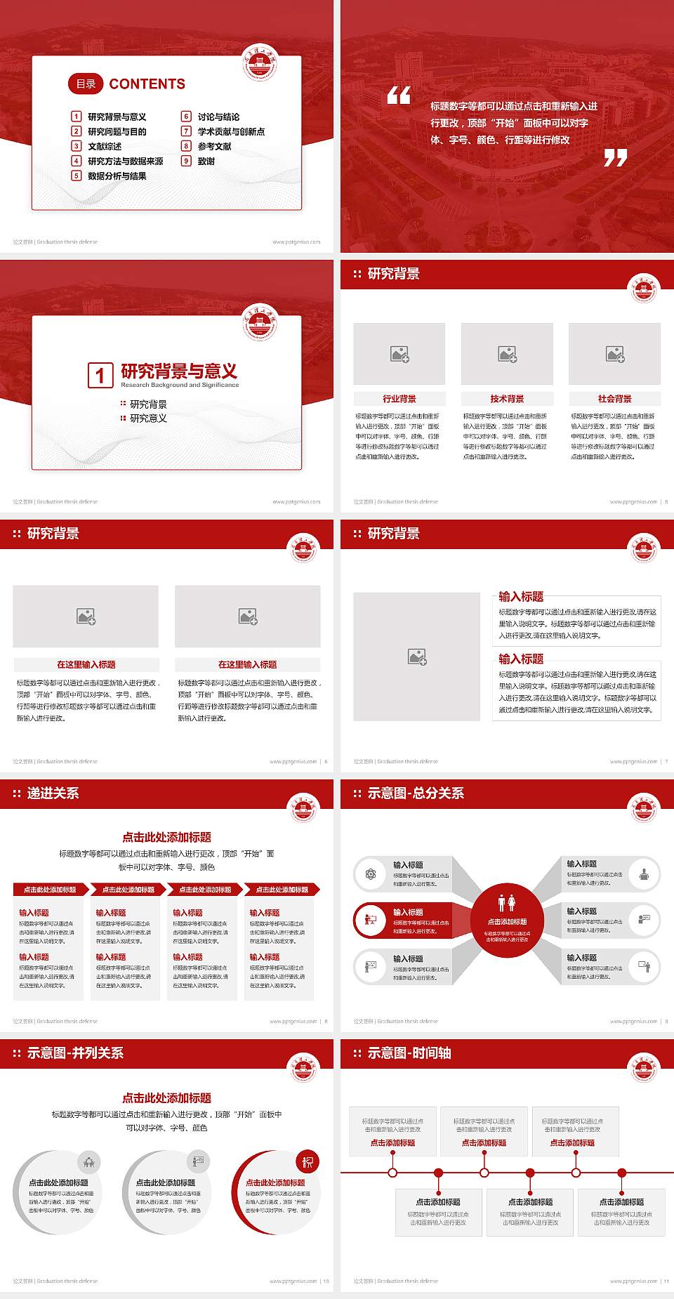 闽南理工学院论文答辩标准PPT模板4:3格式幻灯片预览图2