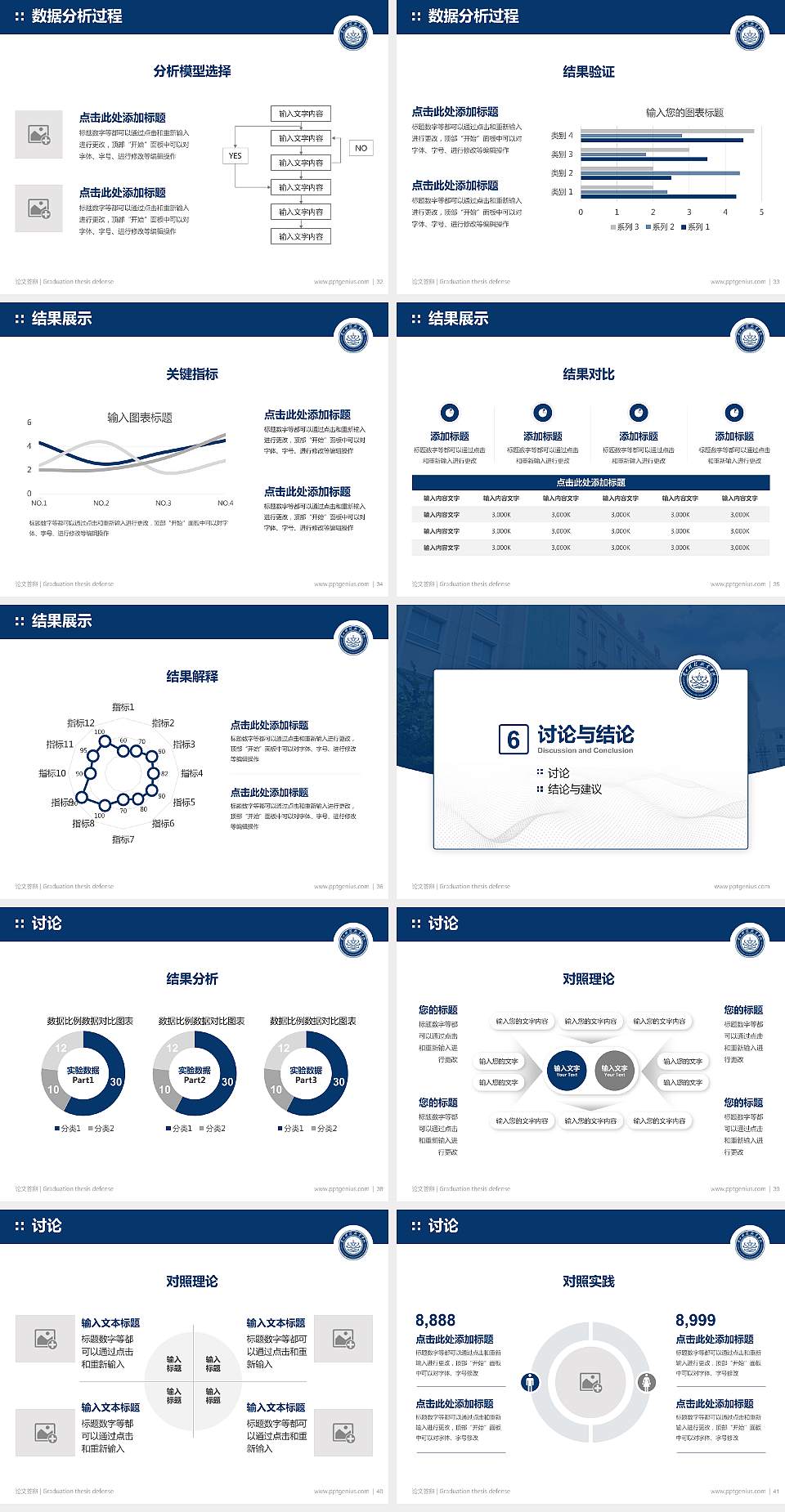 兰州科技职业学院论文答辩标准PPT模板4:3格式幻灯片预览图5