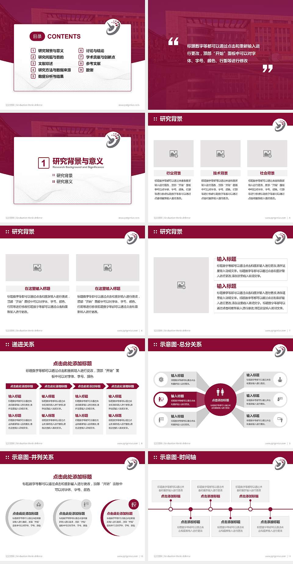 哈尔滨职业技术学院论文答辩标准PPT模板4:3格式幻灯片预览图2