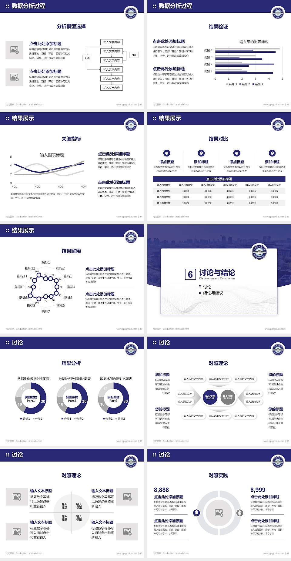 哈尔滨工程大学论文答辩标准PPT模板4:3格式幻灯片预览图5