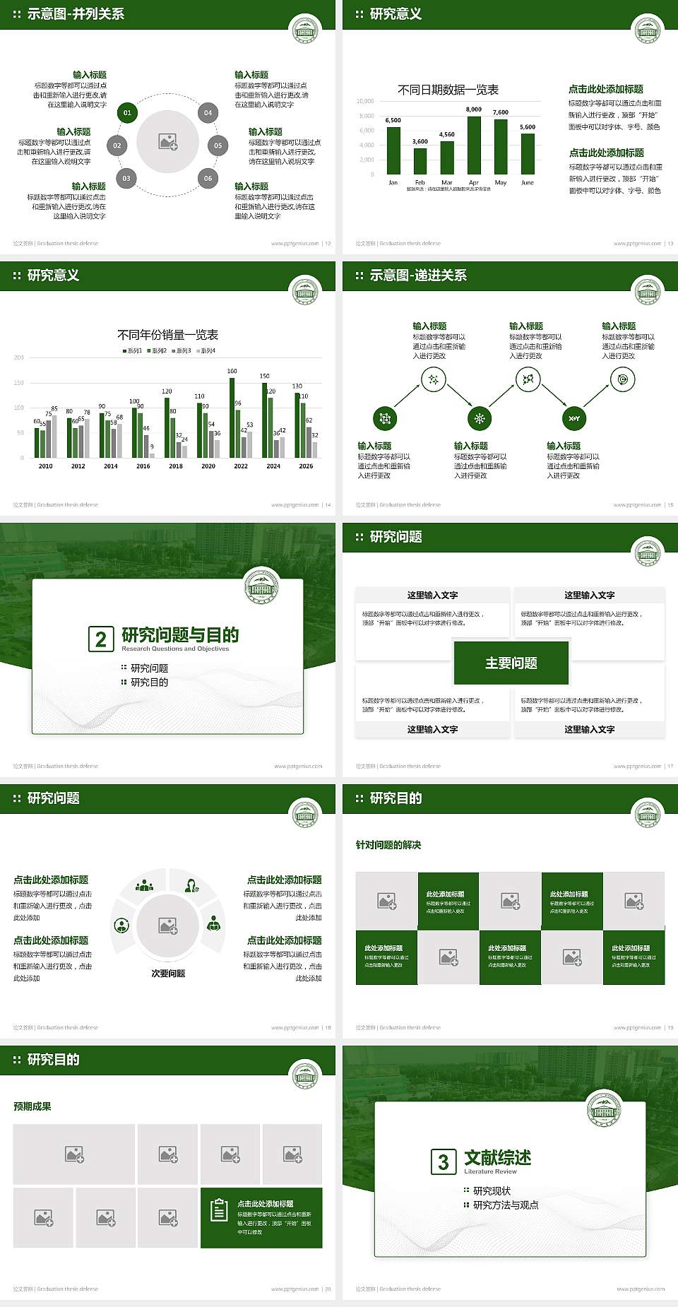 伊犁师范学院论文答辩标准PPT模板4:3格式幻灯片预览图3