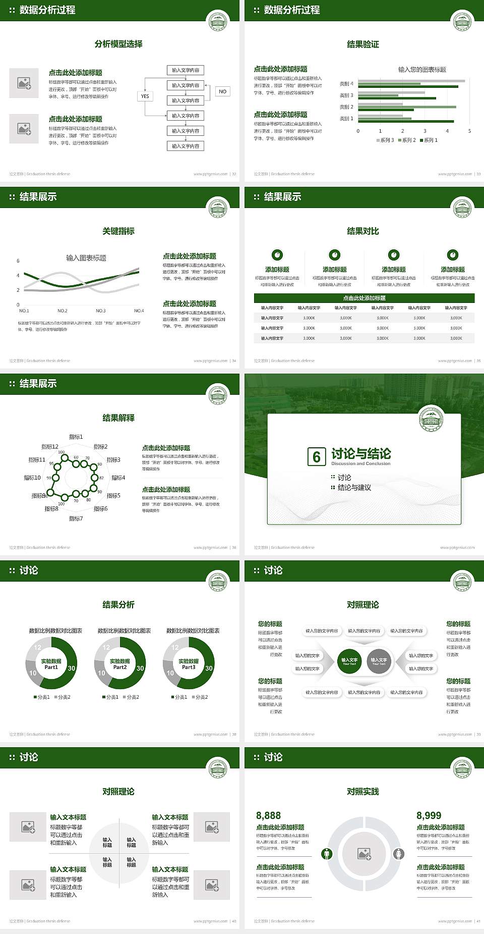 伊犁师范学院论文答辩标准PPT模板4:3格式幻灯片预览图5