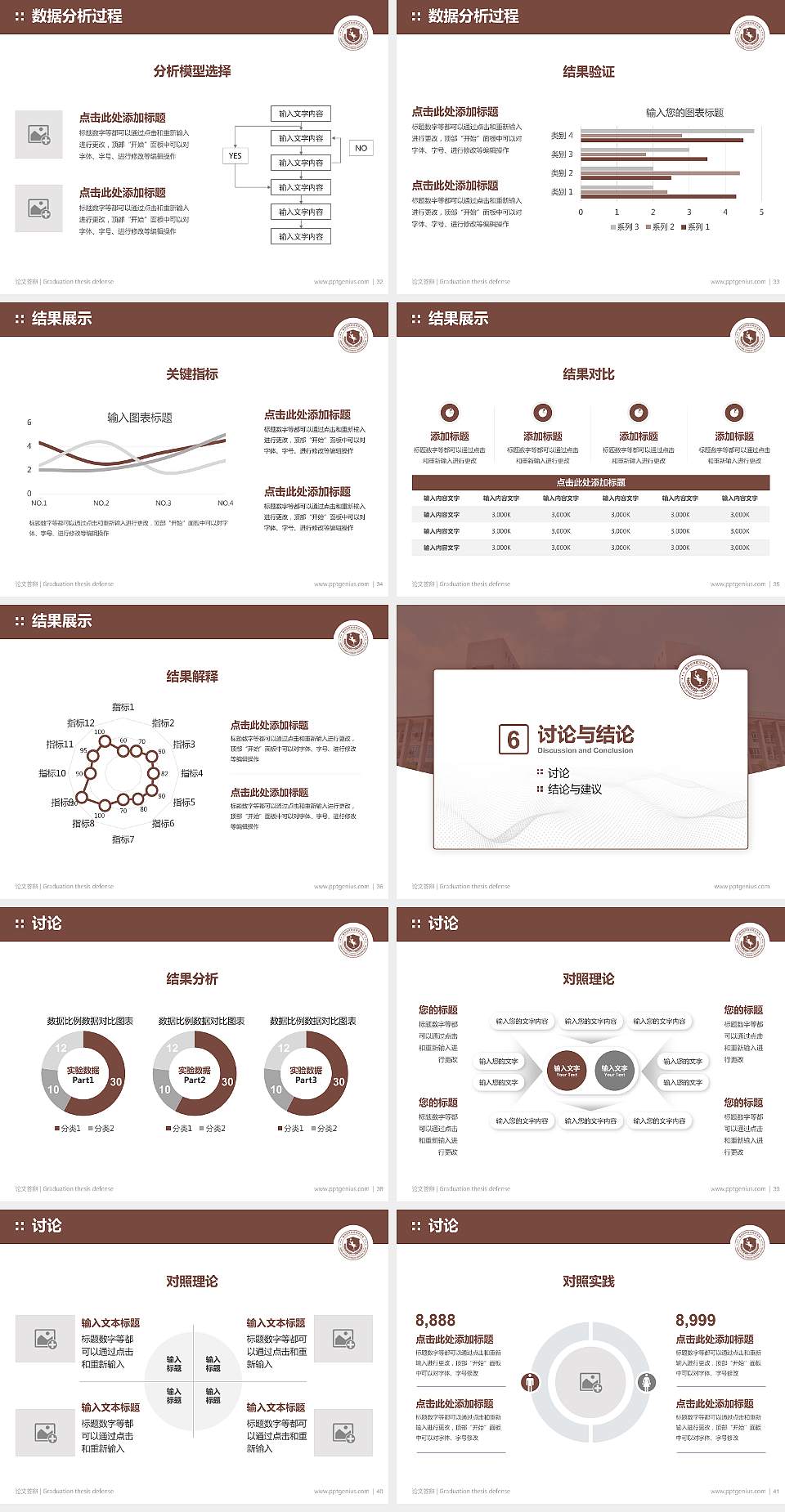 福州软件职业技术学院论文答辩标准PPT模板4:3格式幻灯片预览图5