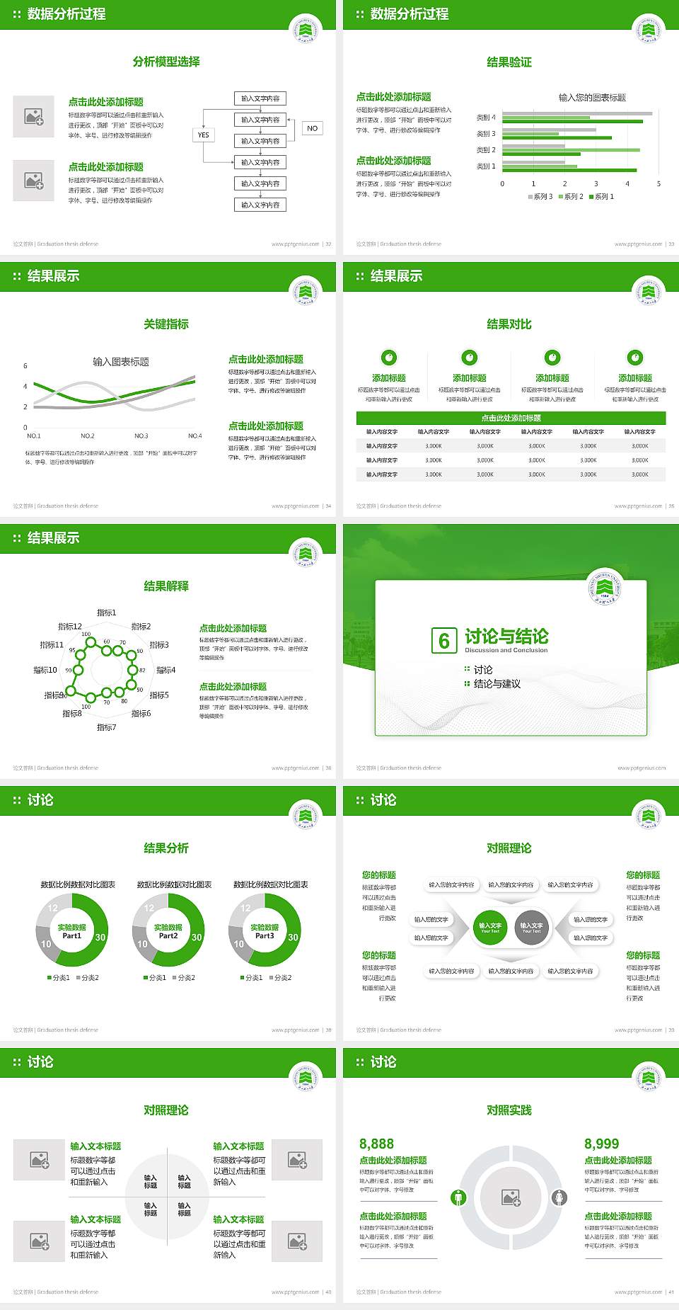浙江树人学院论文答辩标准PPT模板4:3格式幻灯片预览图5