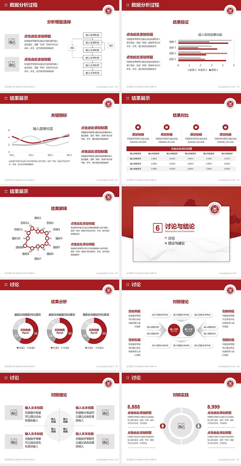 承德石油高等专科学校论文答辩标准PPT模板4:3格式幻灯片预览图5