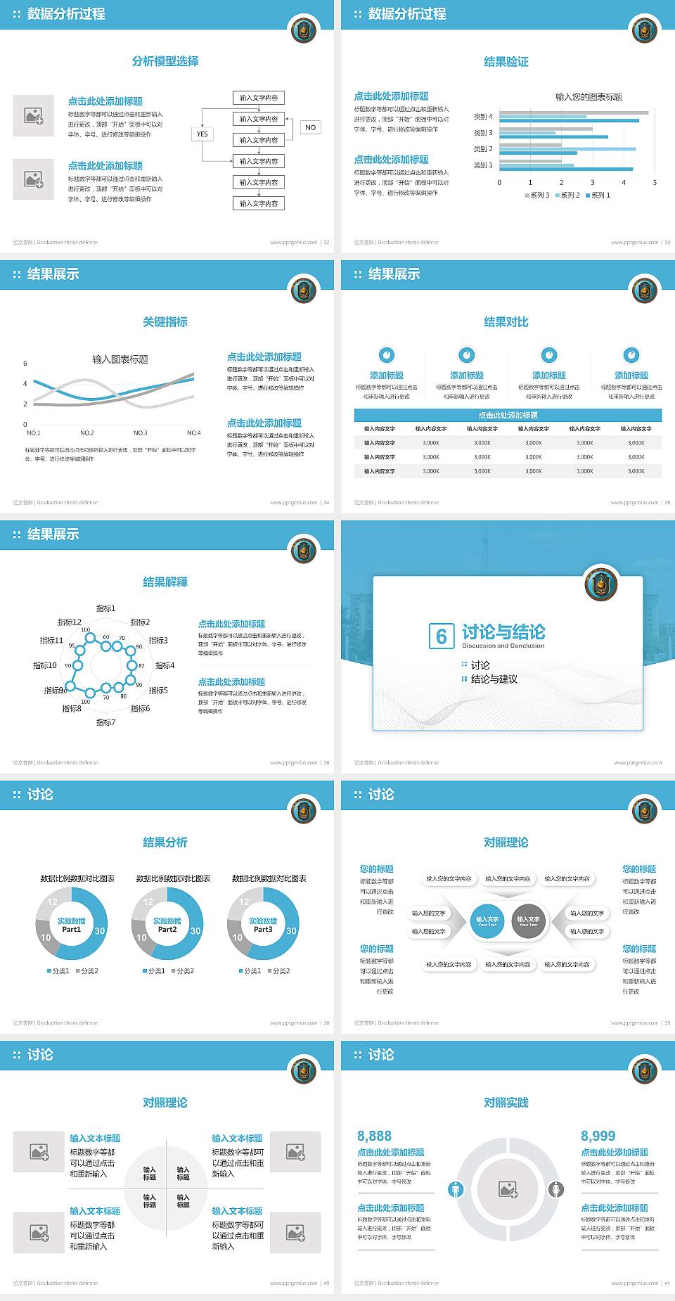 中国刑事警察学院论文答辩标准PPT模板4:3格式幻灯片预览图5