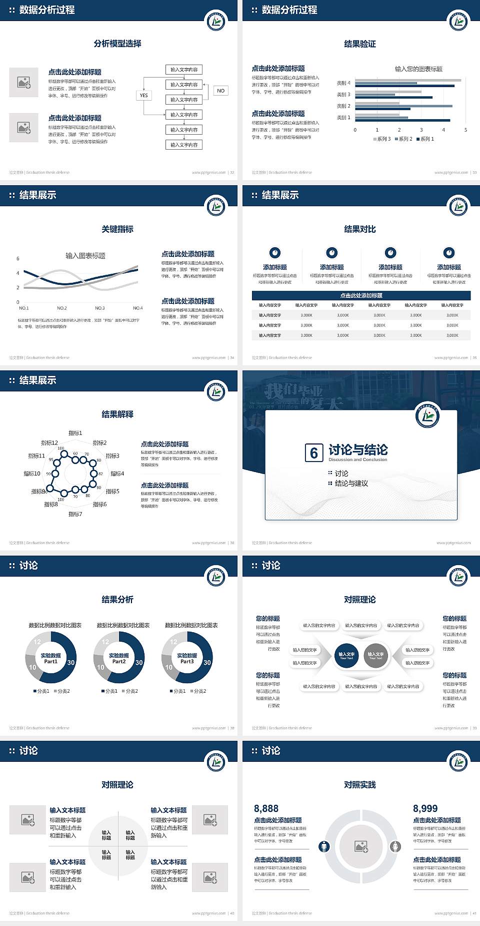 廊坊职业技术学院论文答辩标准PPT模板4:3格式幻灯片预览图5