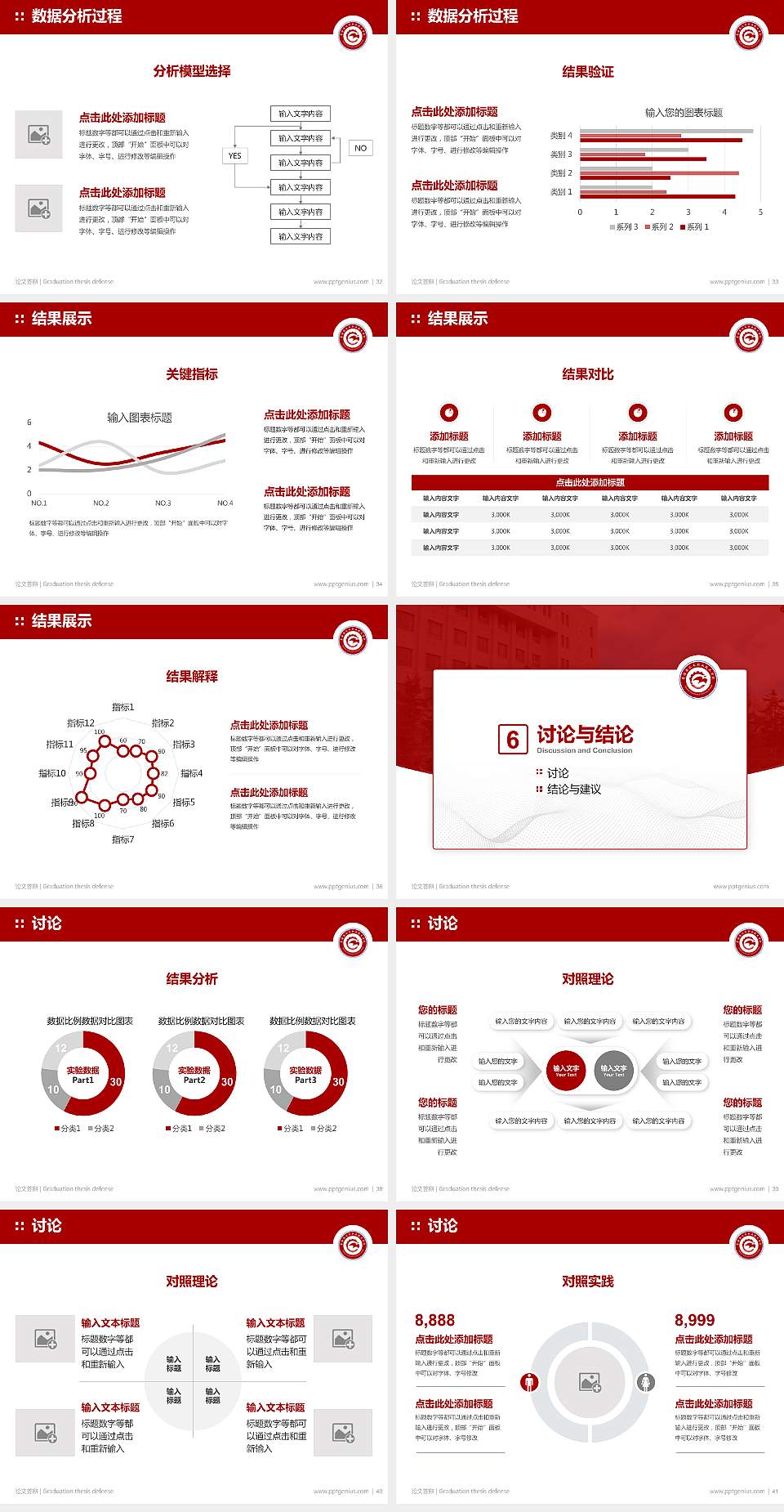 青海柴达木职业技术学院论文答辩标准PPT模板4:3格式幻灯片预览图5
