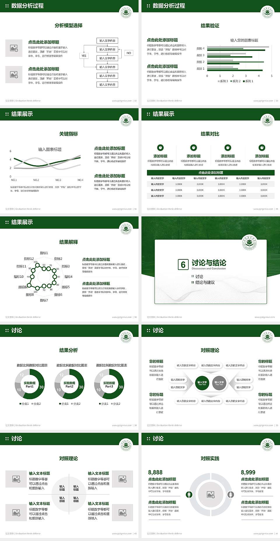 甘肃农业大学论文答辩标准PPT模板4:3格式幻灯片预览图5