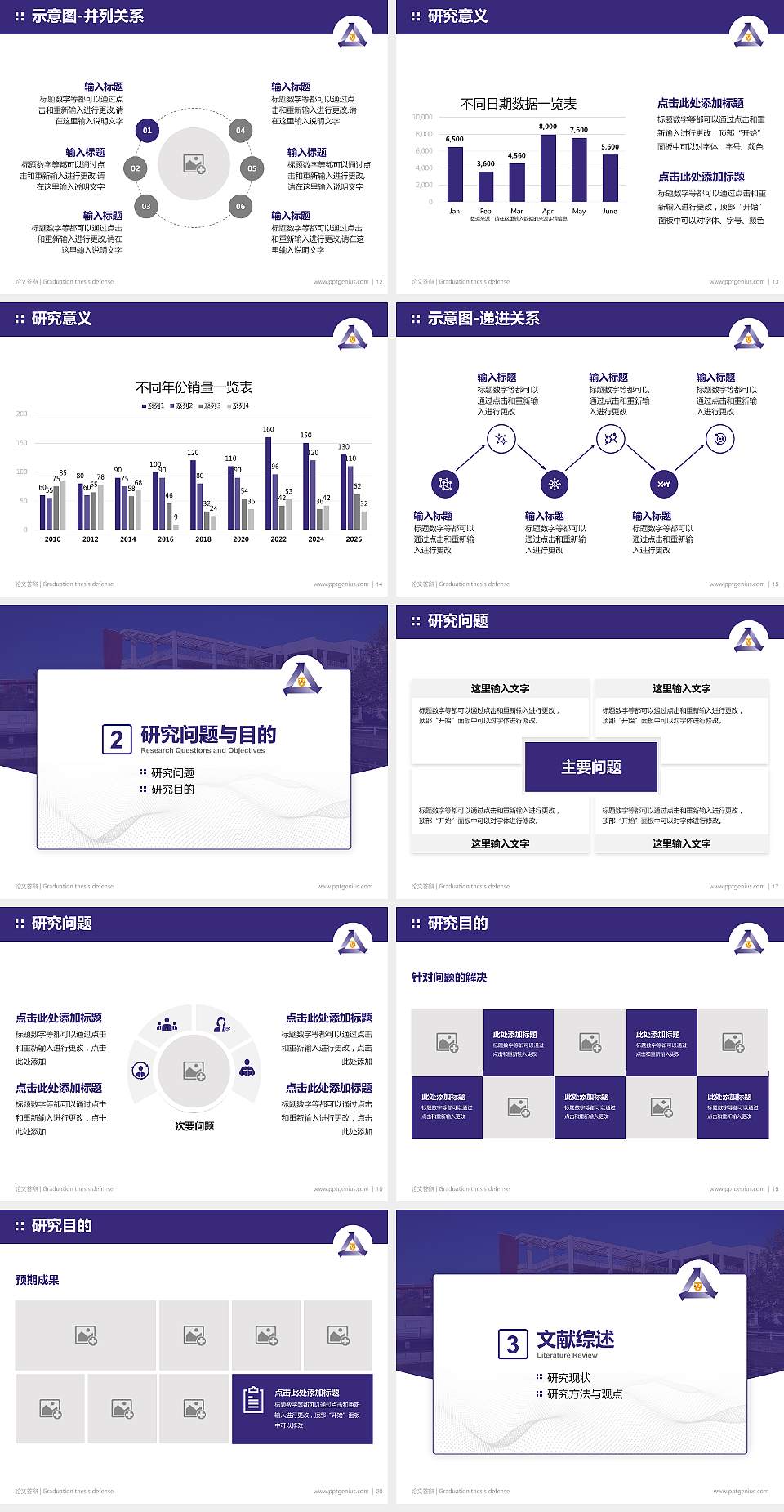 周口职业技术学院论文答辩标准PPT模板4:3格式幻灯片预览图3