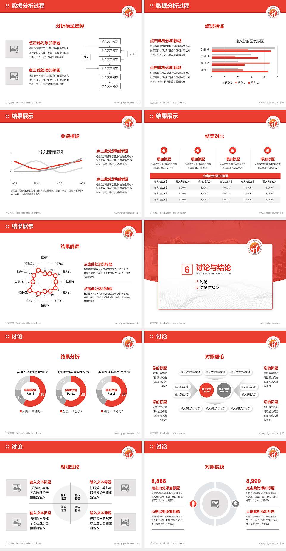 黑龙江商业职业学院论文答辩标准PPT模板4:3格式幻灯片预览图5