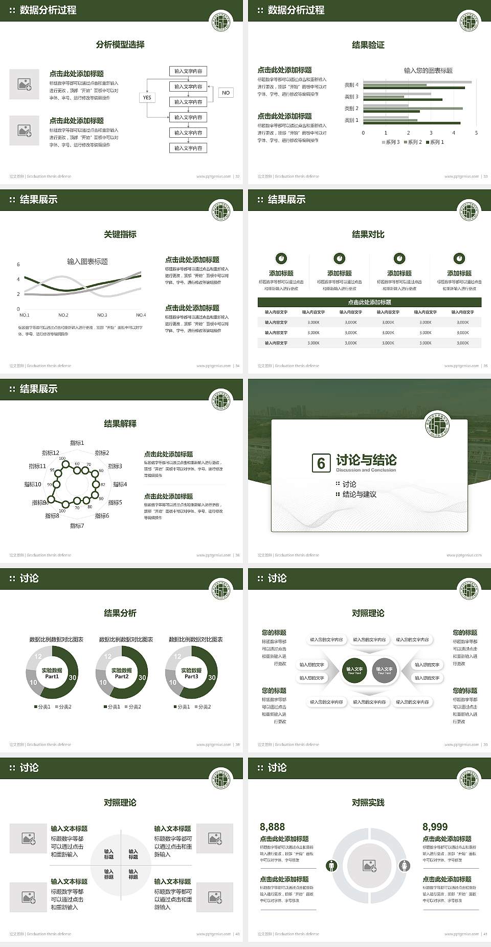 武汉城市学院论文答辩标准PPT模板4:3格式幻灯片预览图5