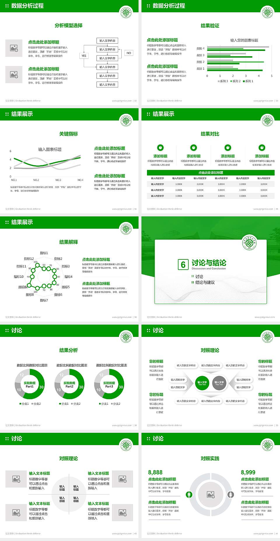 辽宁医药职业学院论文答辩标准PPT模板4:3格式幻灯片预览图5