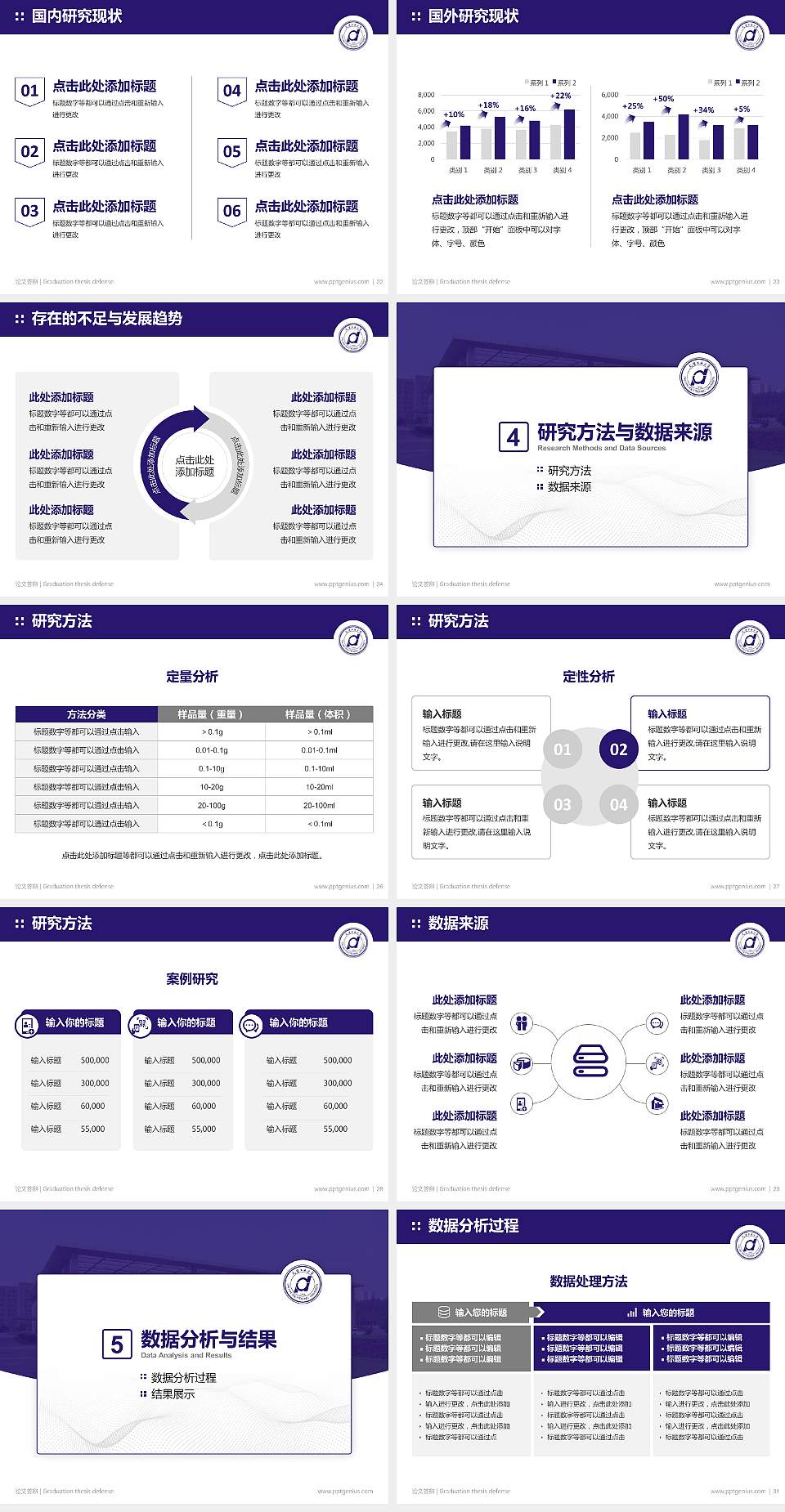 大连工业大学论文答辩标准PPT模板4:3格式幻灯片预览图4