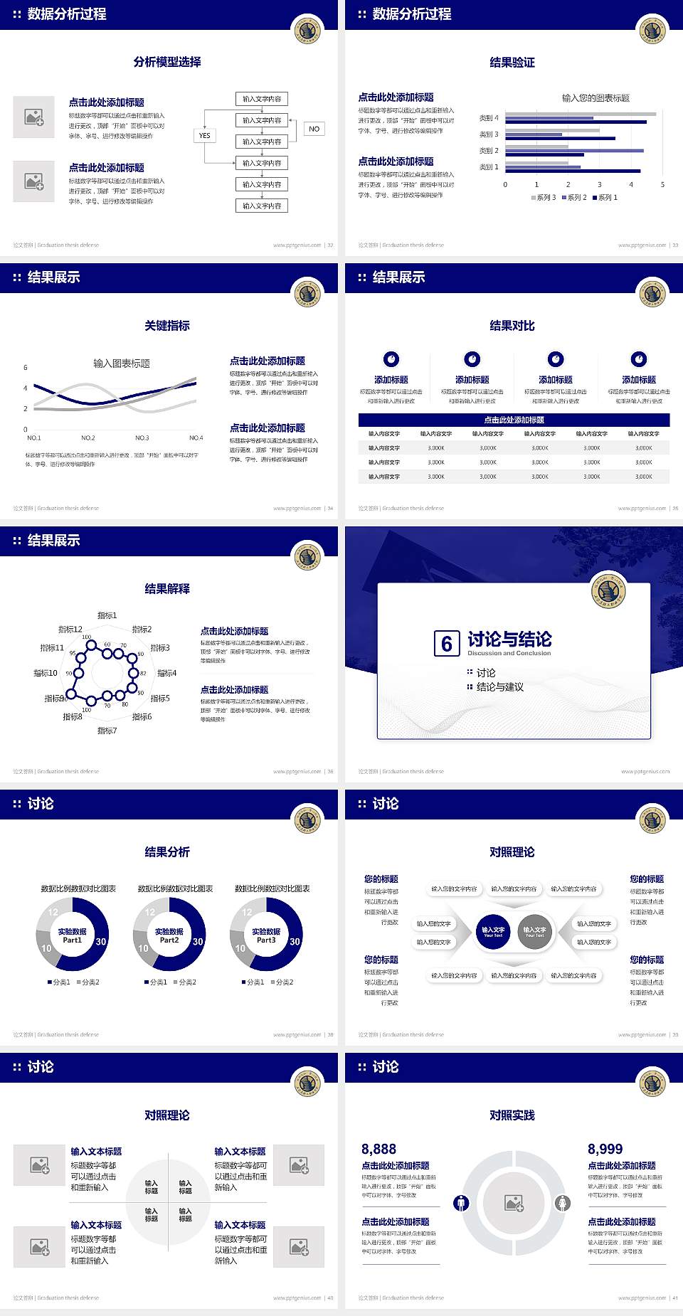 石家庄理工职业学院论文答辩标准PPT模板4:3格式幻灯片预览图5