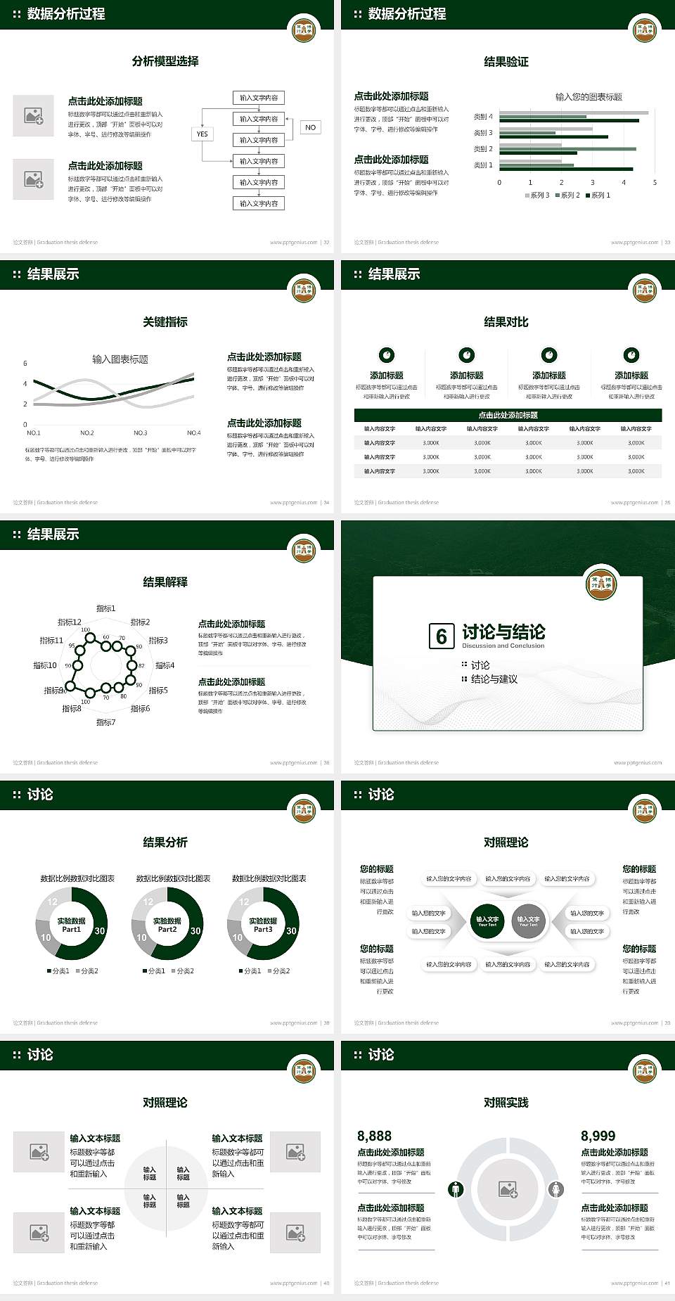 香港恒生大学论文答辩标准PPT模板4:3格式幻灯片预览图5