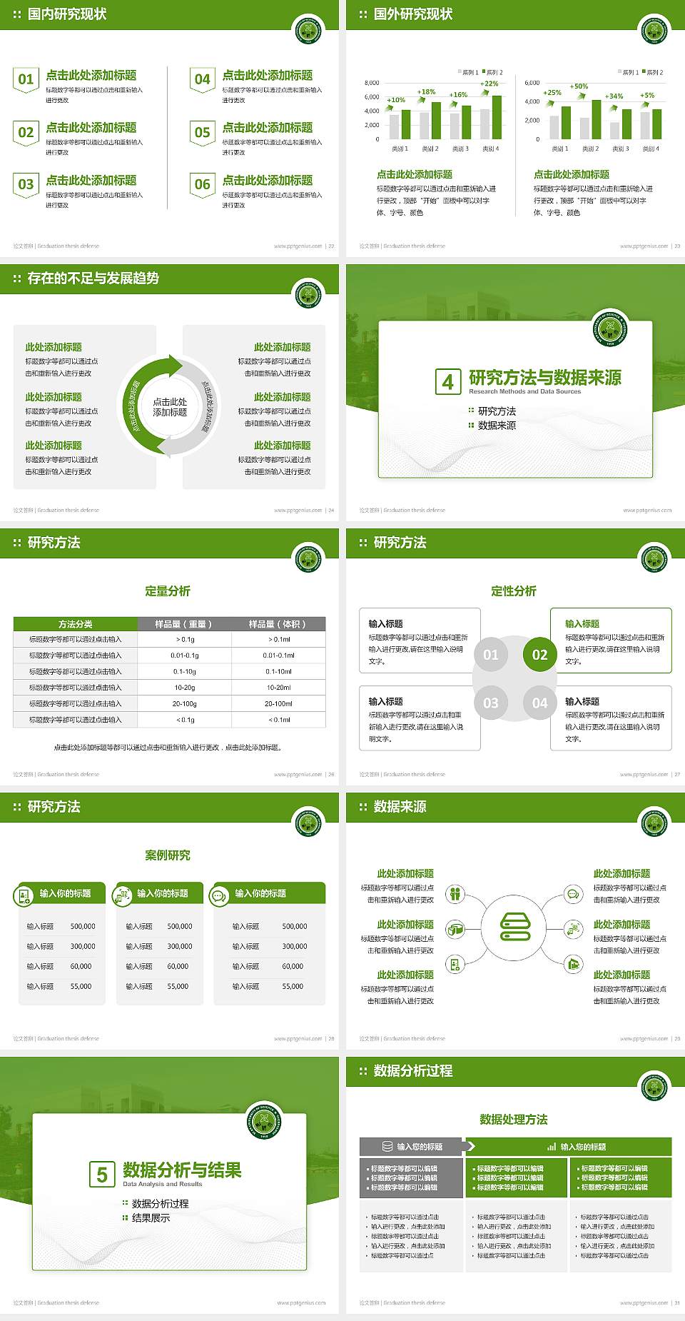 西安科技大学论文答辩标准PPT模板4:3格式幻灯片预览图4