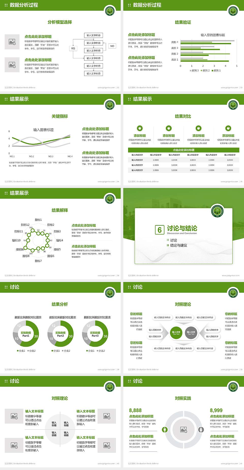 西安科技大学论文答辩标准PPT模板4:3格式幻灯片预览图5