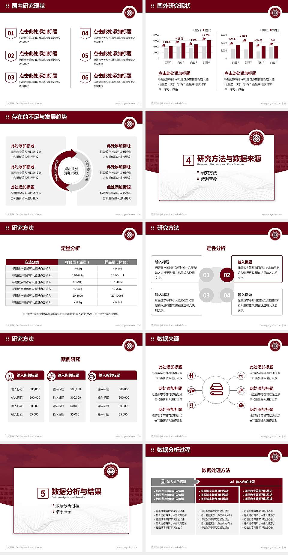 辽宁省交通高等专科学校论文答辩标准PPT模板4:3格式幻灯片预览图4